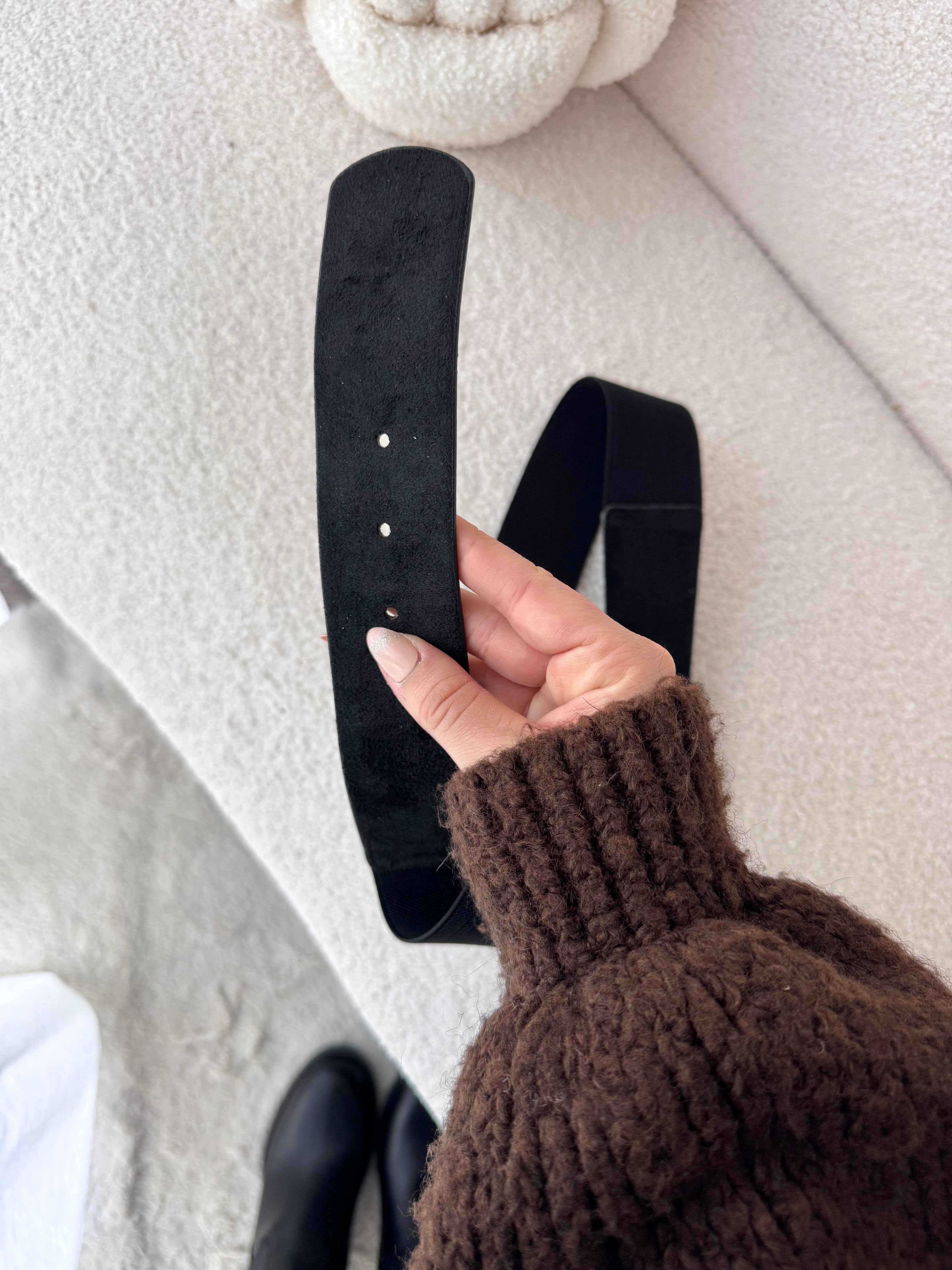 CEINTURE NOIR BOUCLE