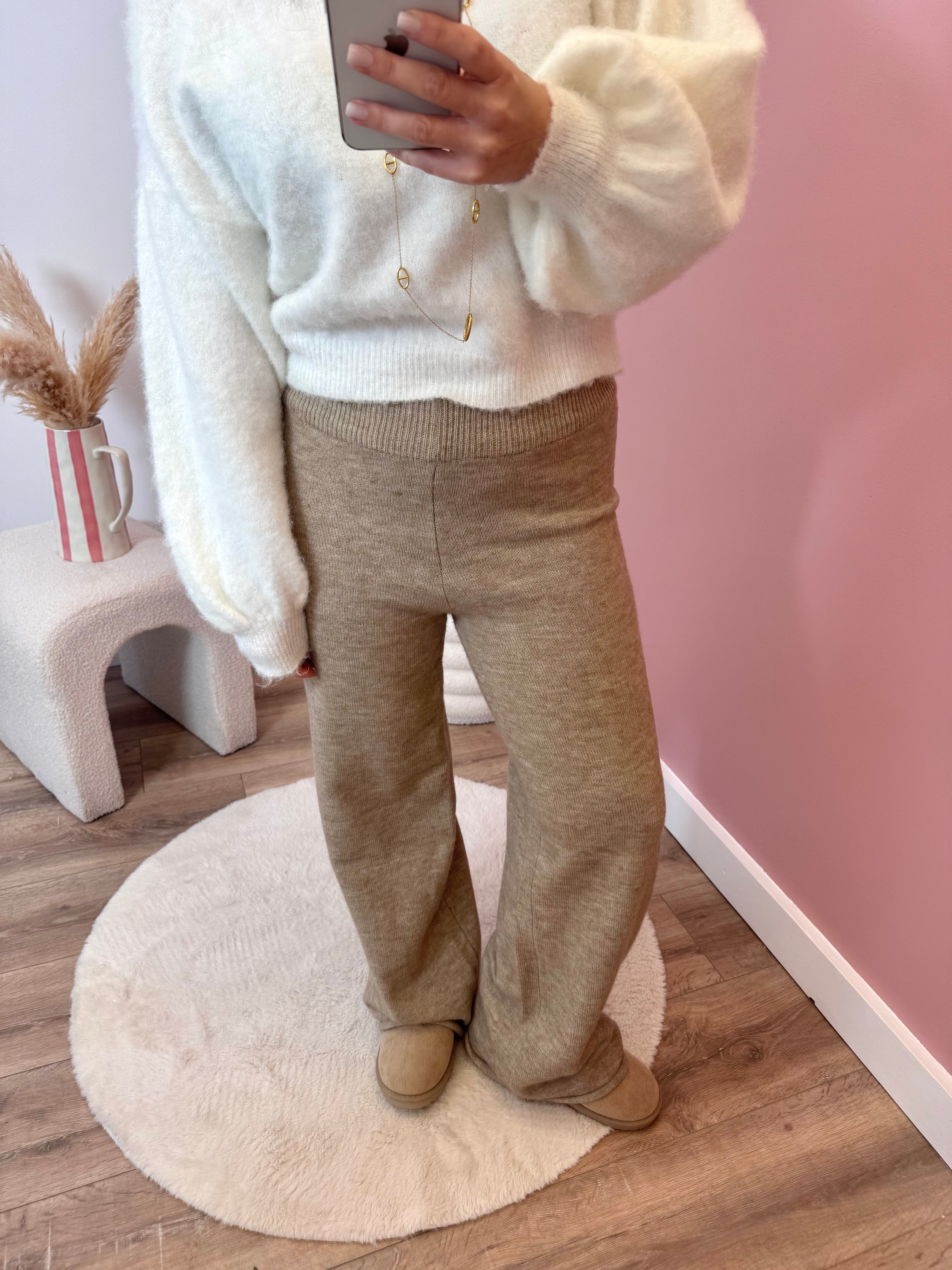 PANTALON COSY TAUPE