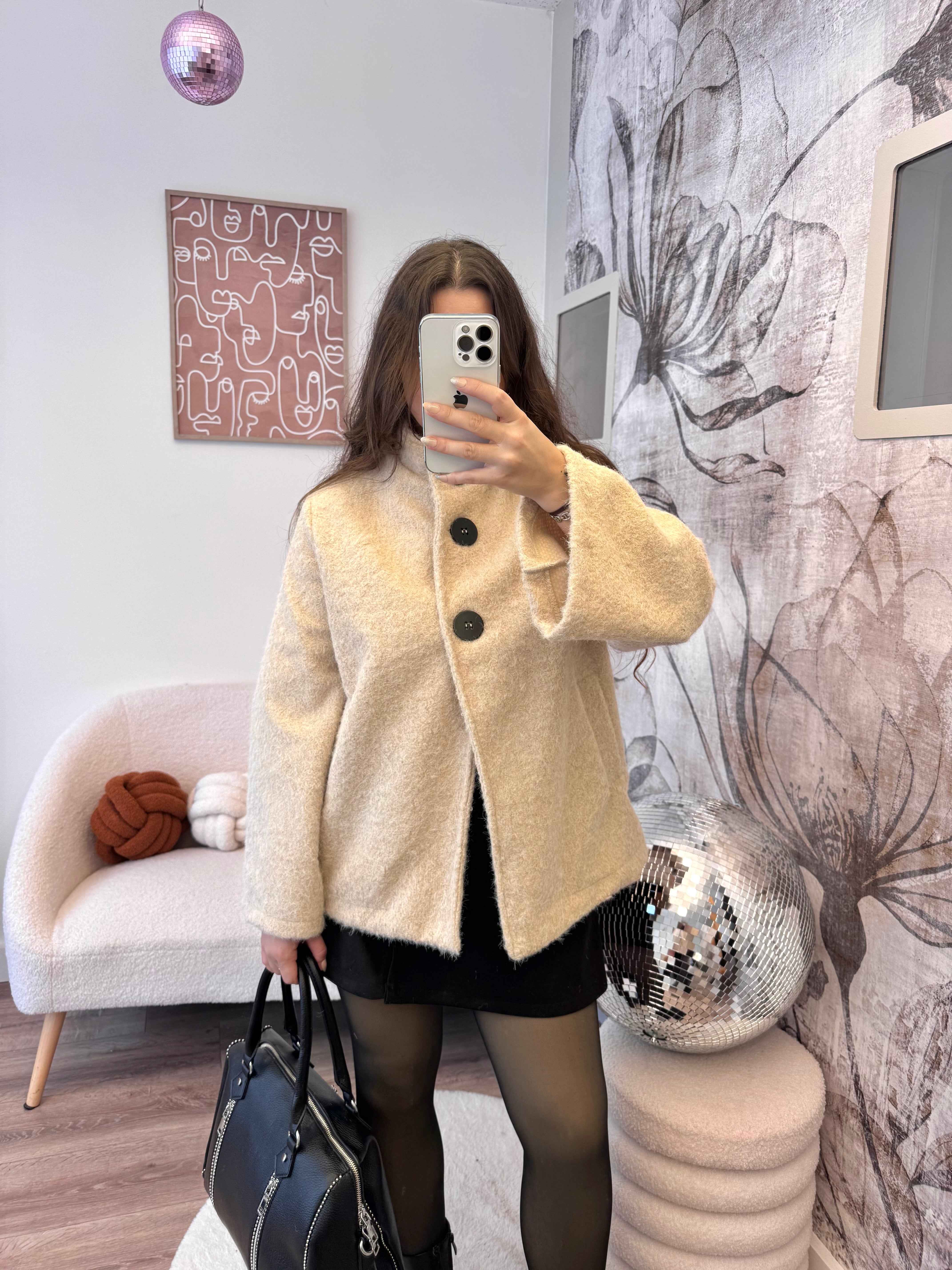 VESTE PALOMA BEIGE 100% COTON