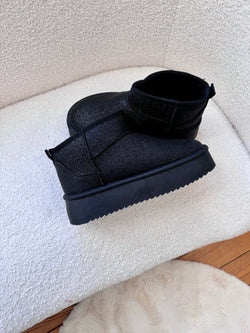 BOTTINES À PAILLETTES NOIRES