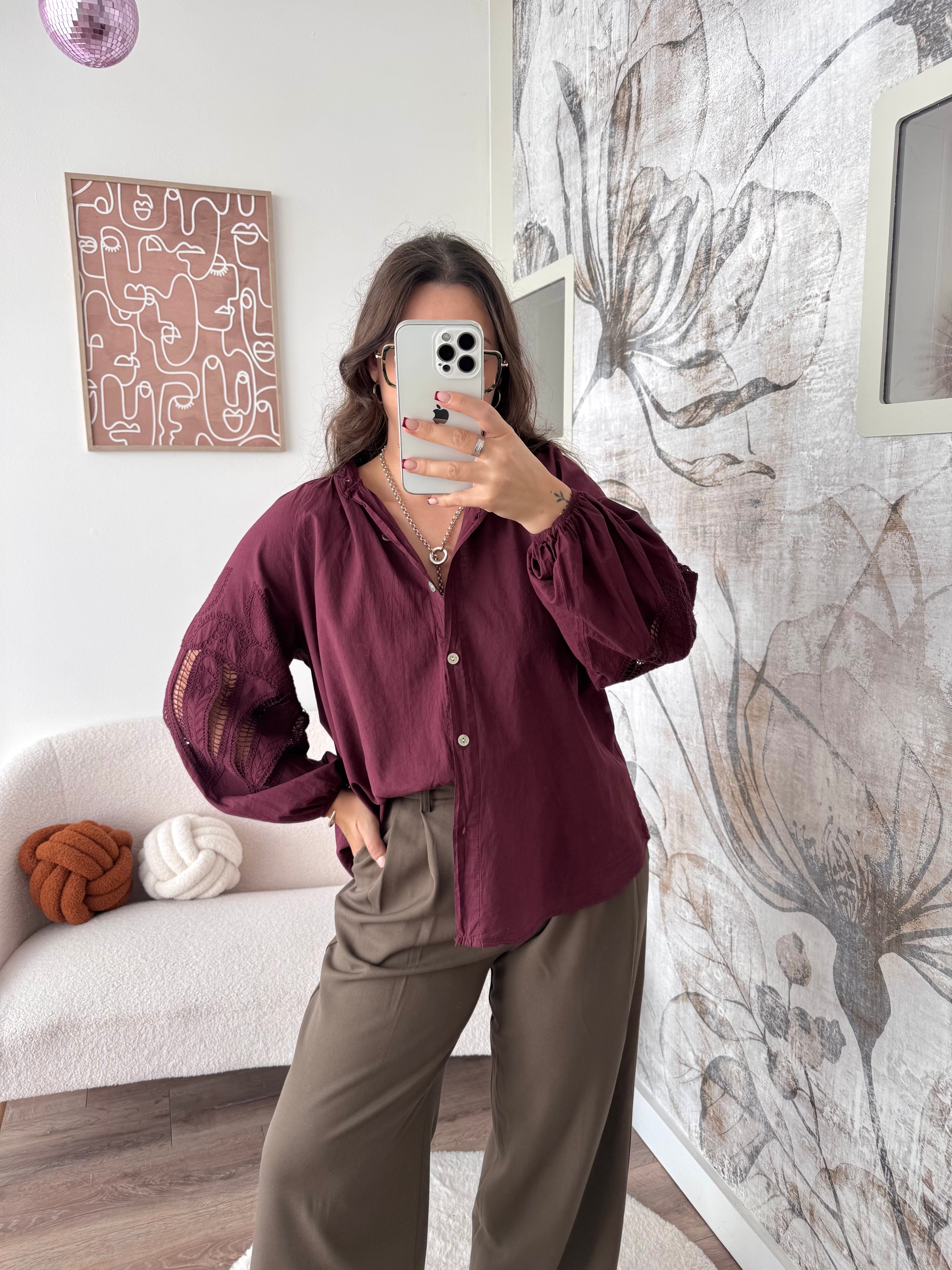 BLOUSE MOKA BORDEAUX