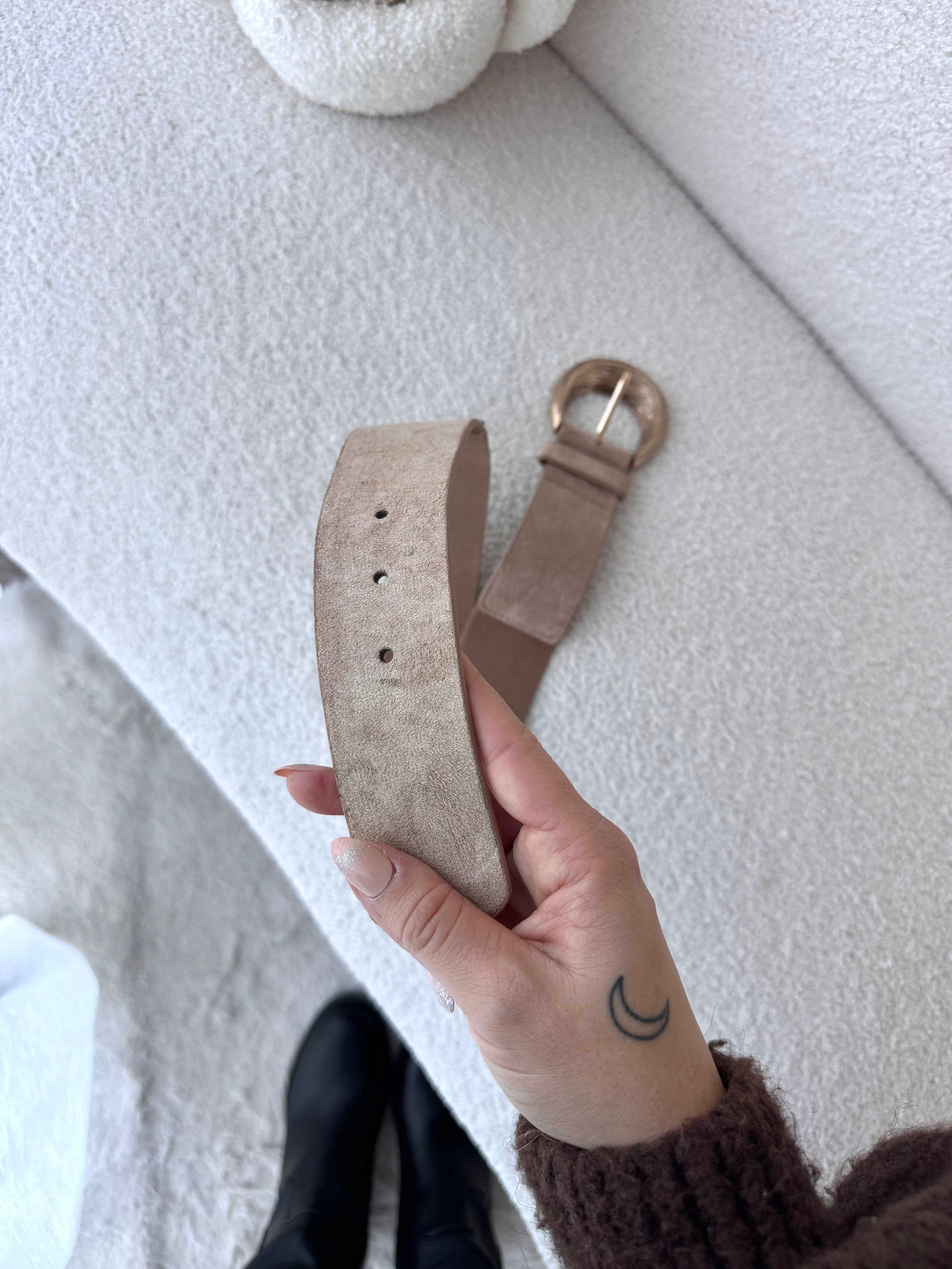 CEINTURE BOUCLE BEIGE