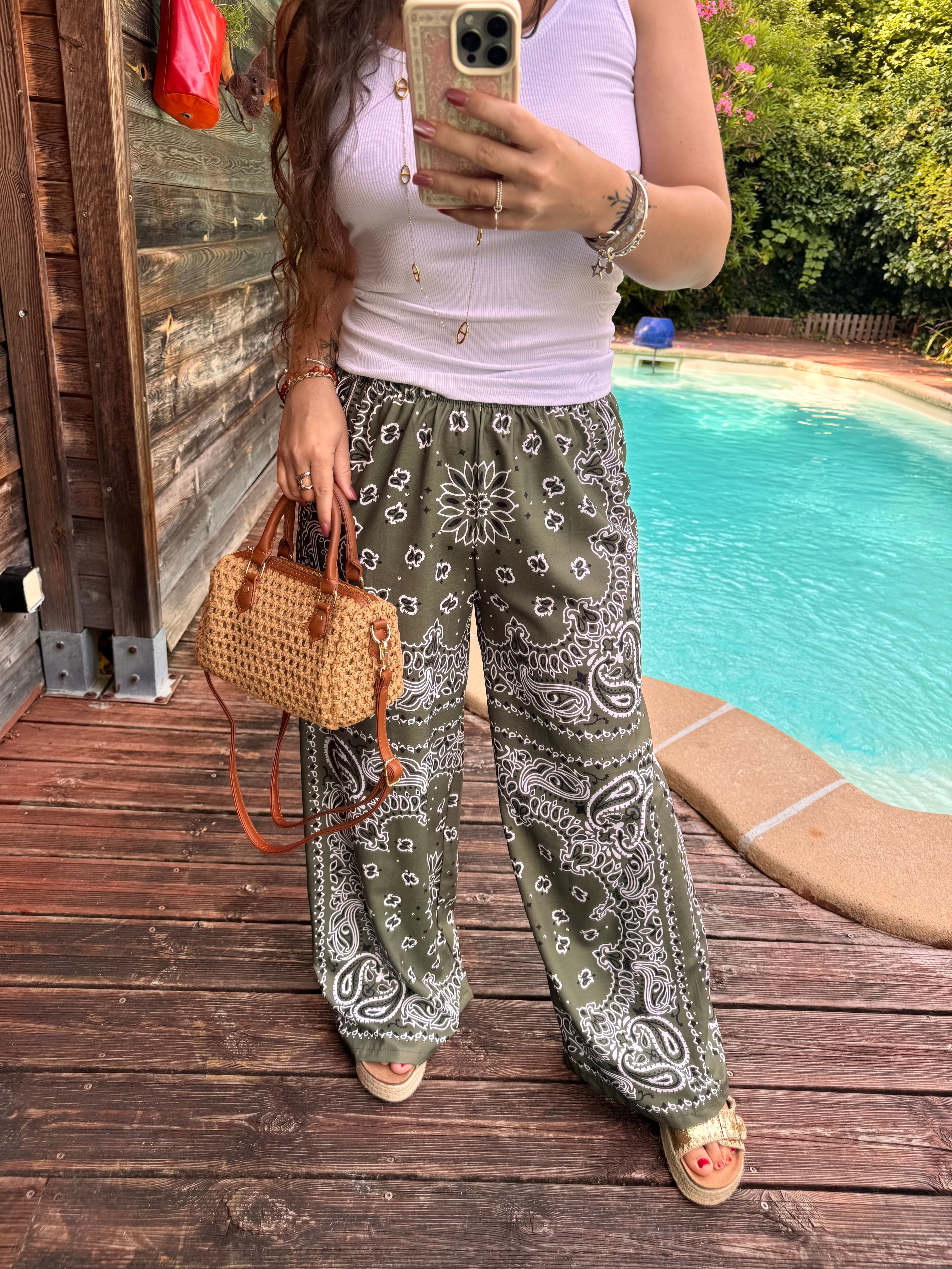 PANTALON BANDANA KAKI