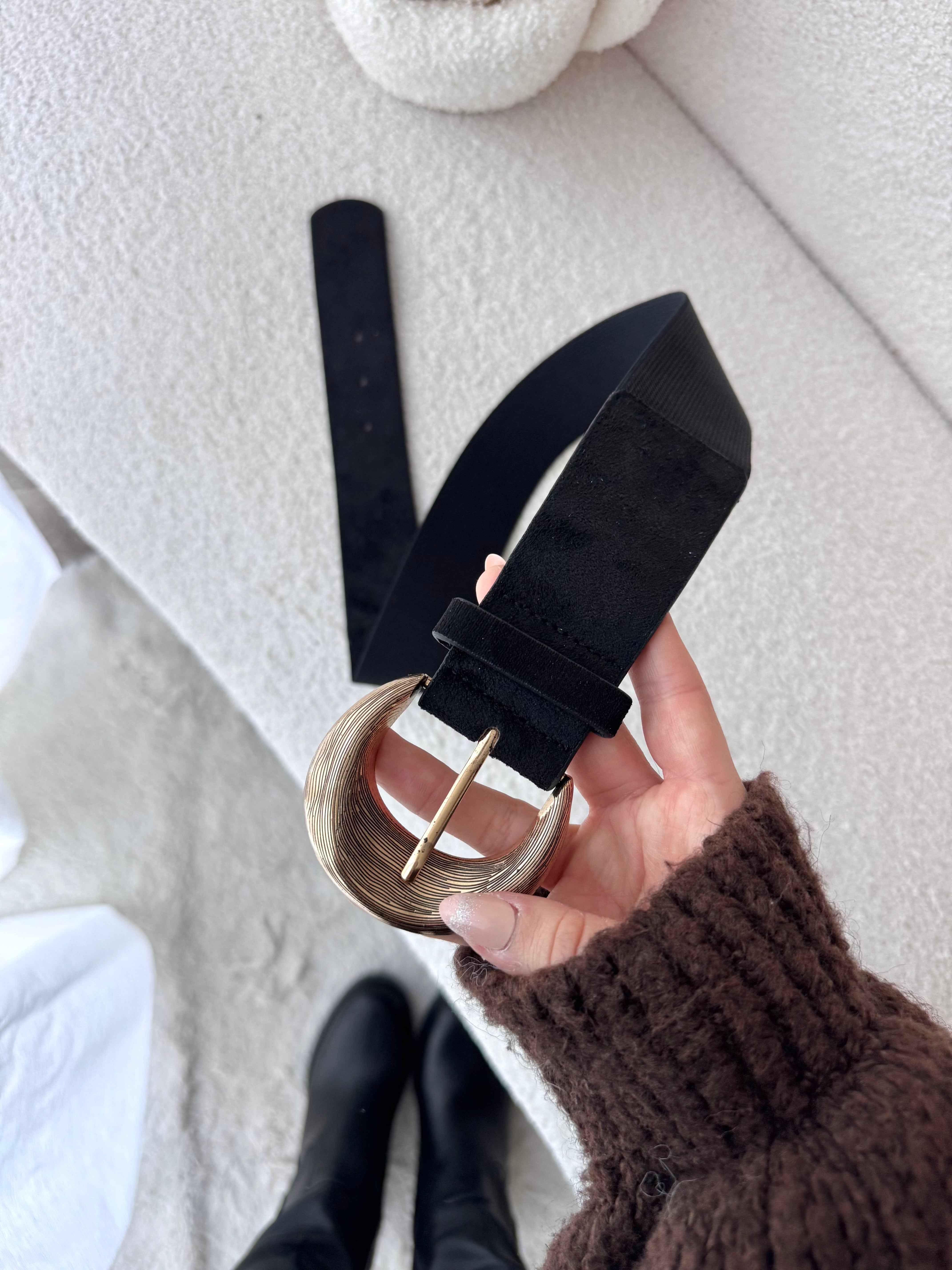 CEINTURE NOIR BOUCLE