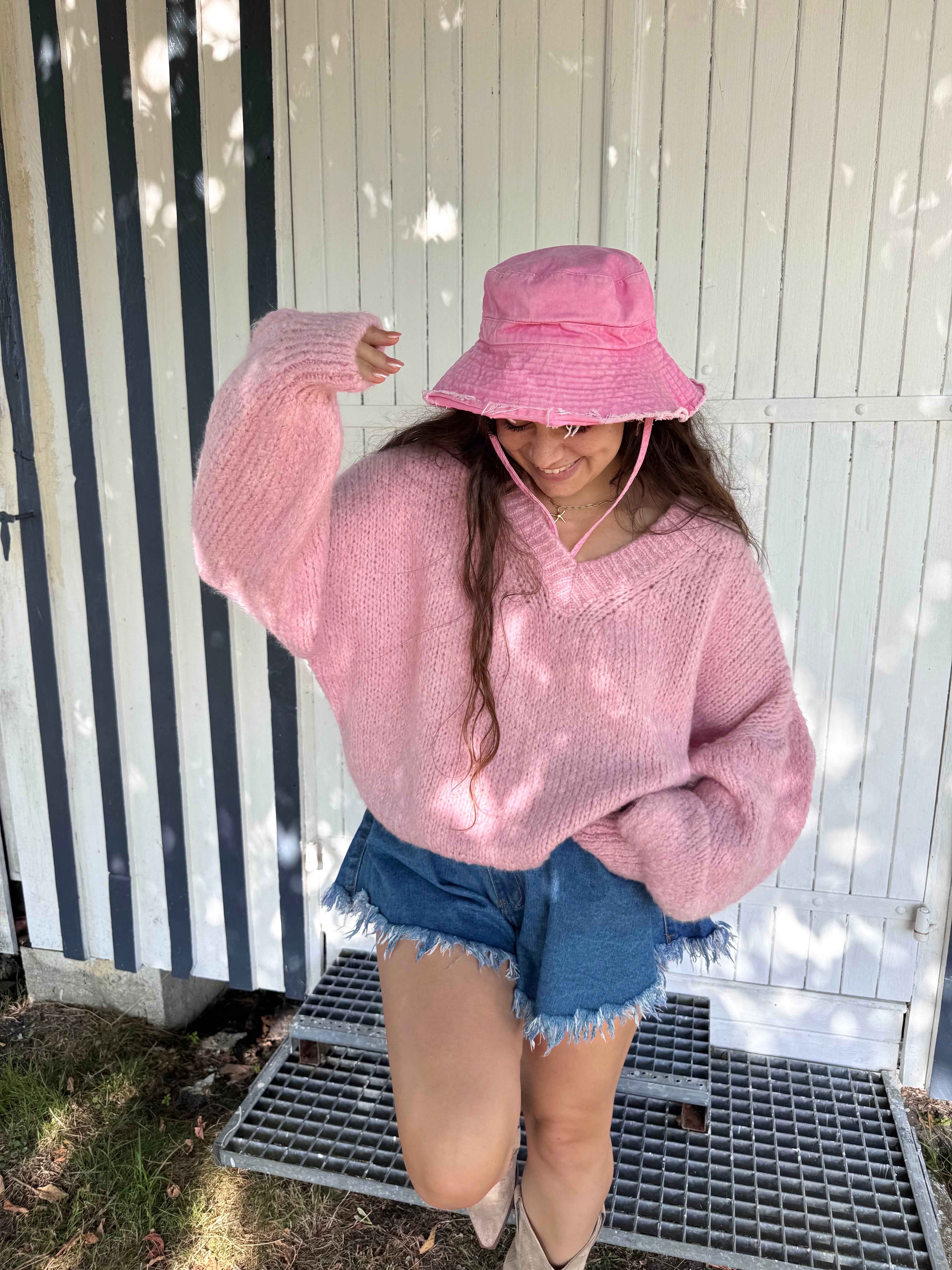 PULL FLUFFY MOHAIR ROSE