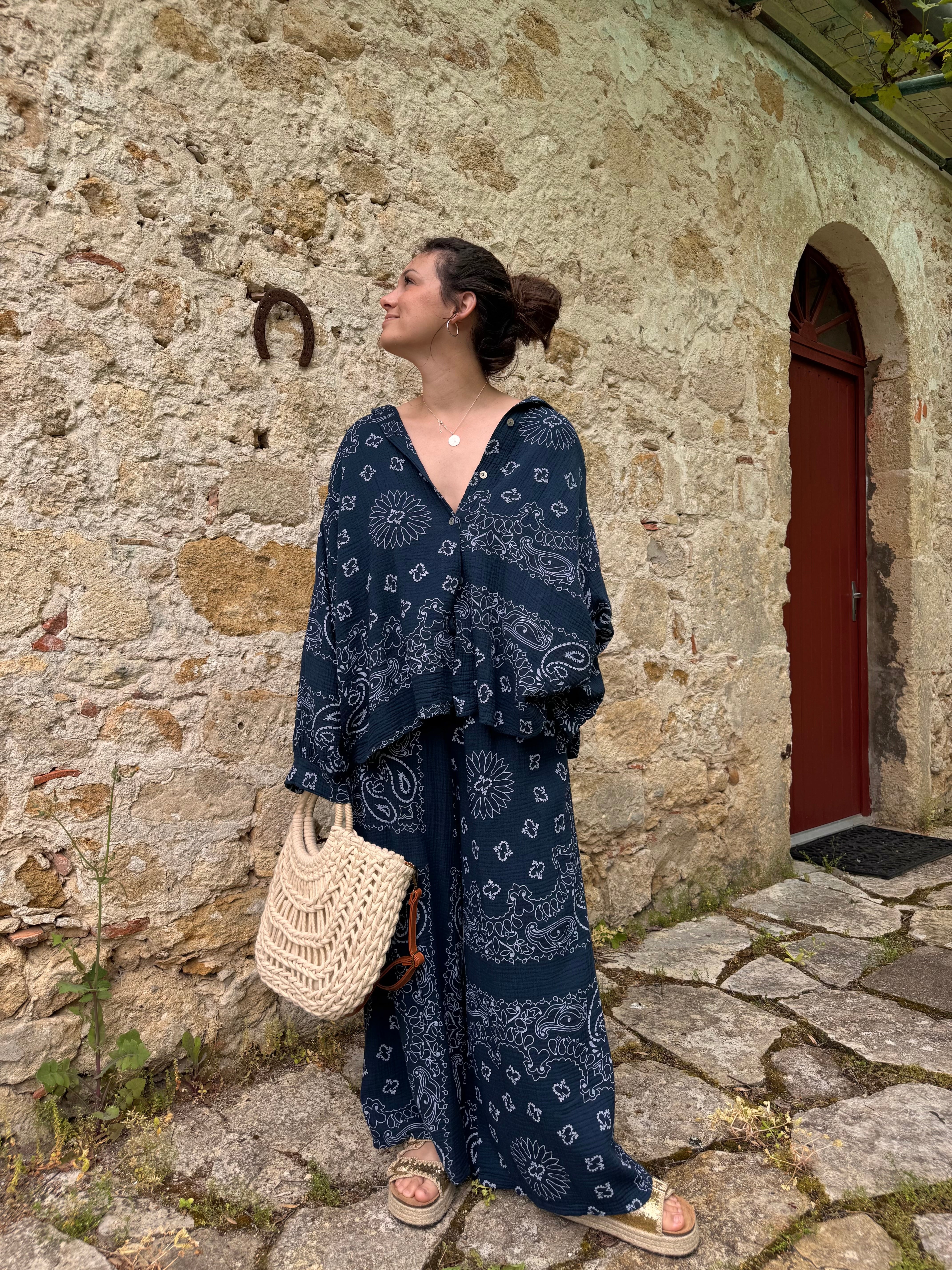 ENSEMBLE BOHÈME BLEU MARINE