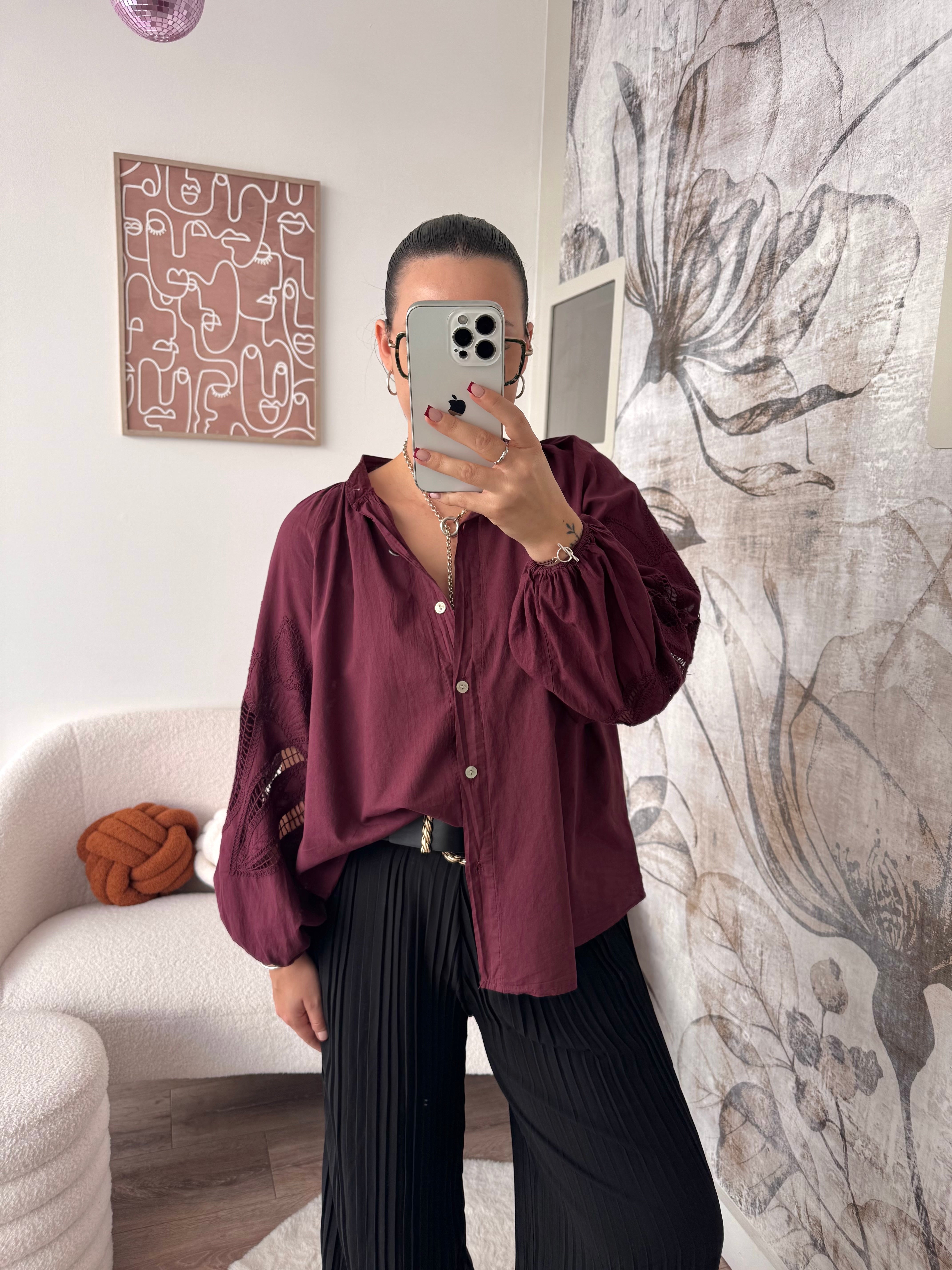 BLOUSE MOKA BORDEAUX
