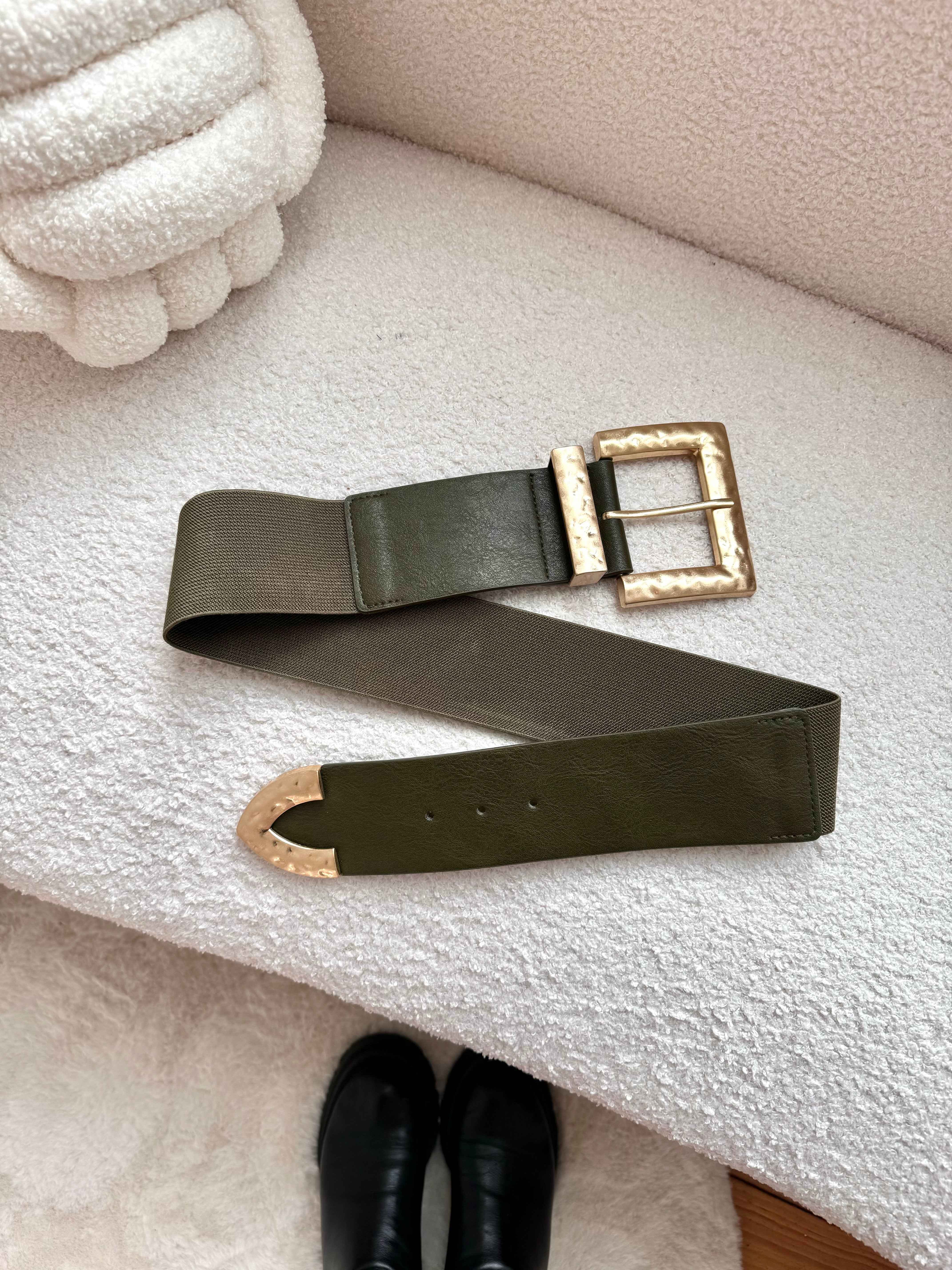 CEINTURE À BOUCLE KAKI