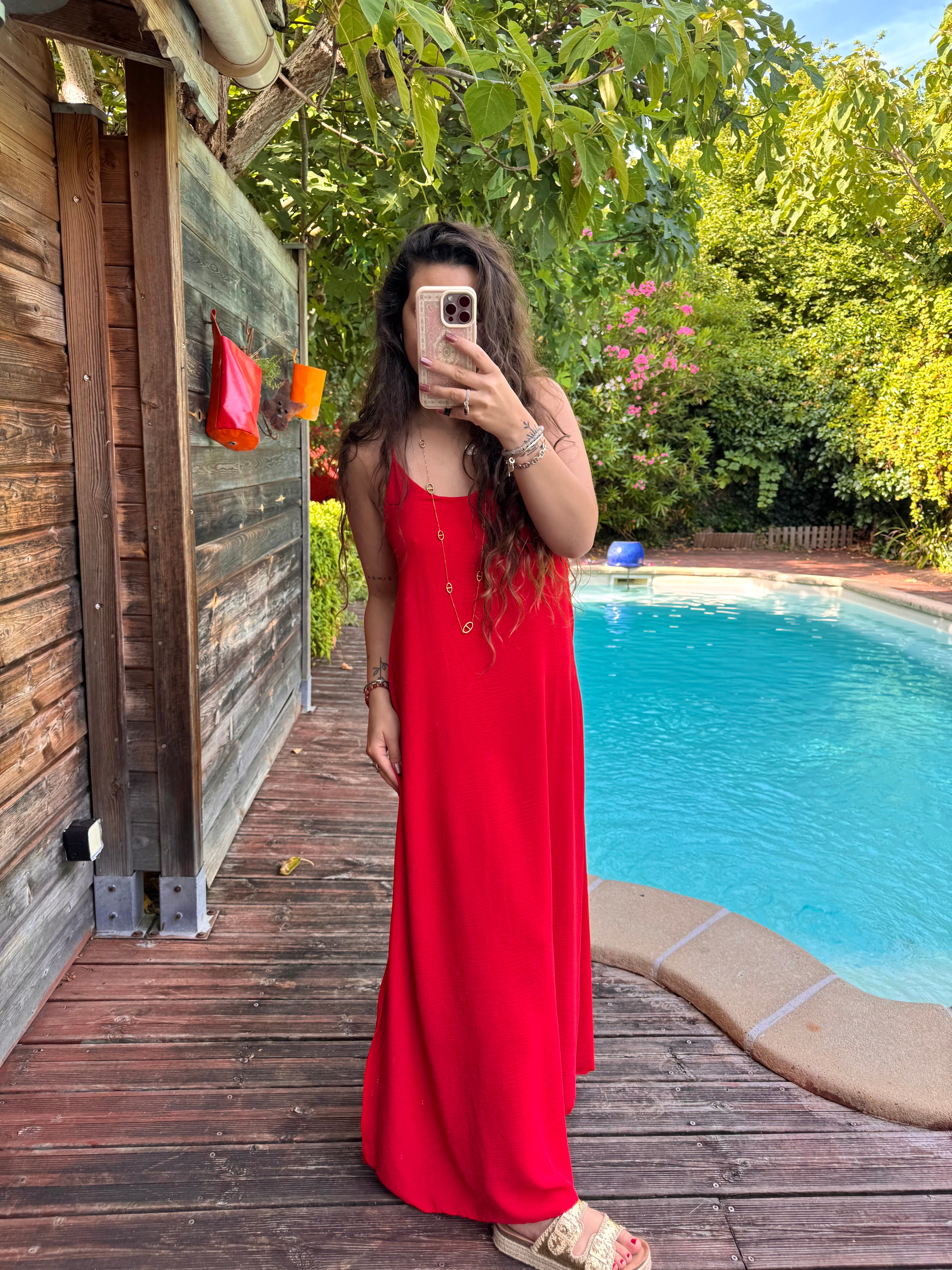 ROBE FLUIDE ROUGE
