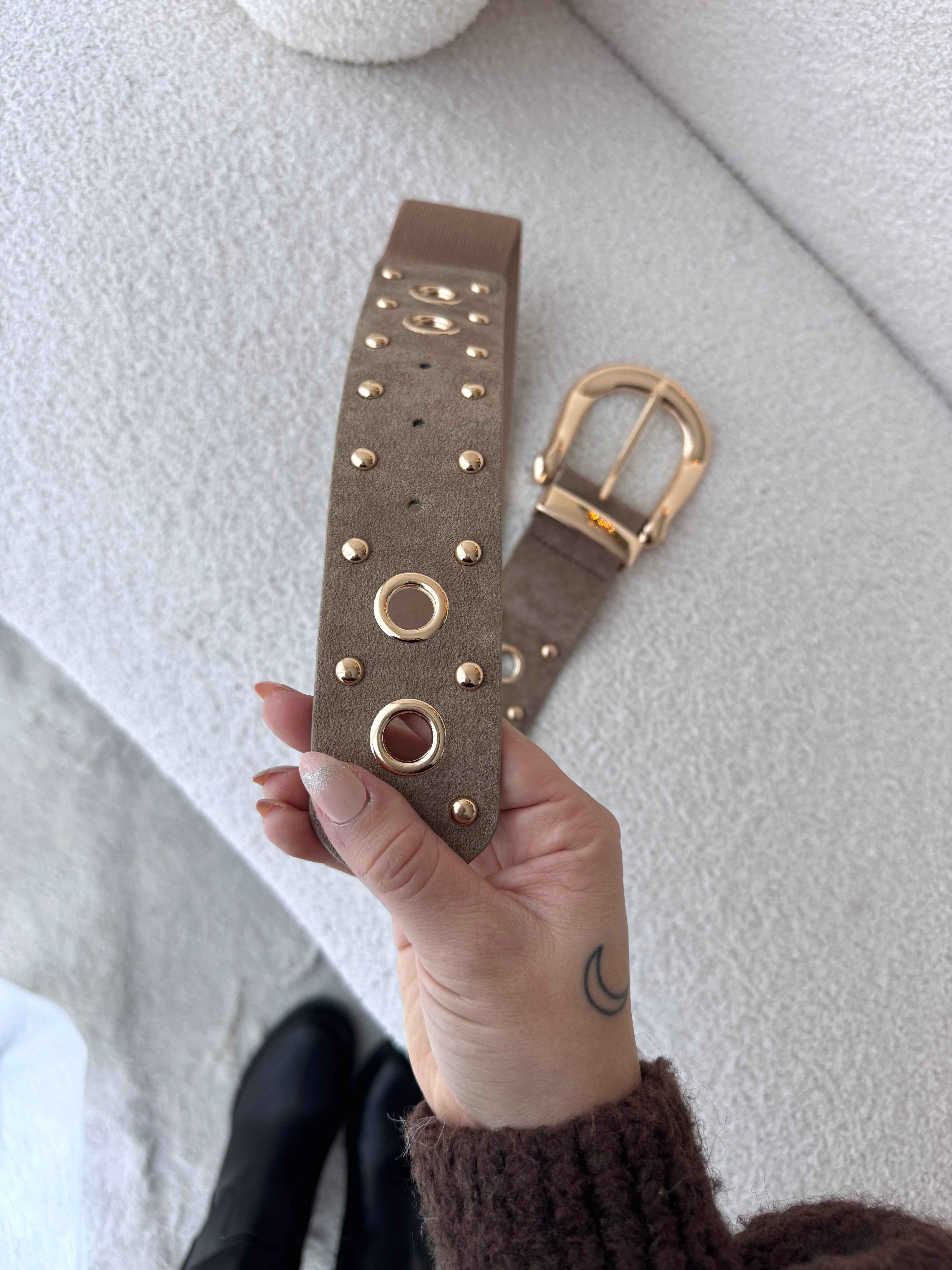 CEINTURE BEIGE CLOUS