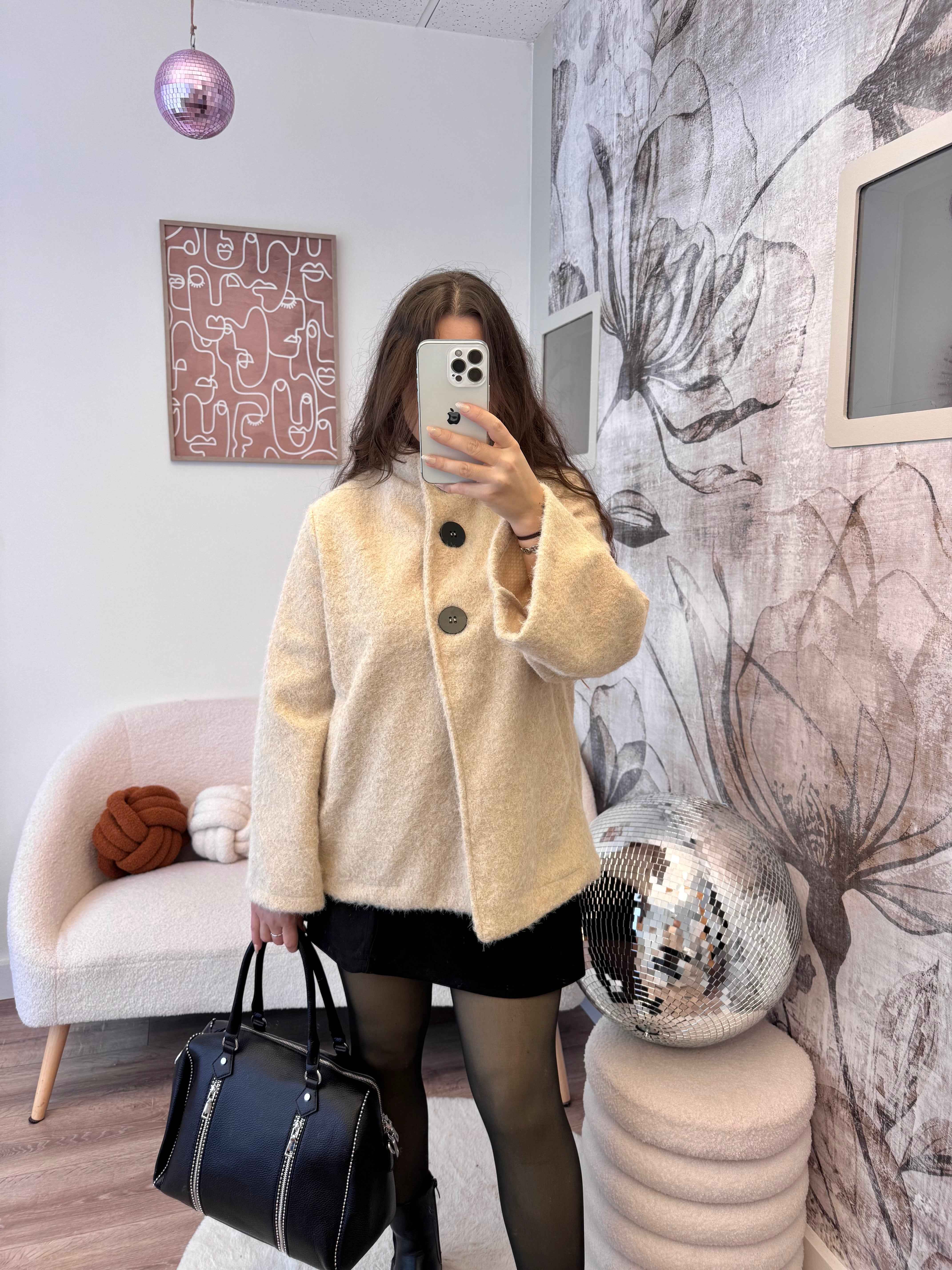 VESTE PALOMA BEIGE 100% COTON