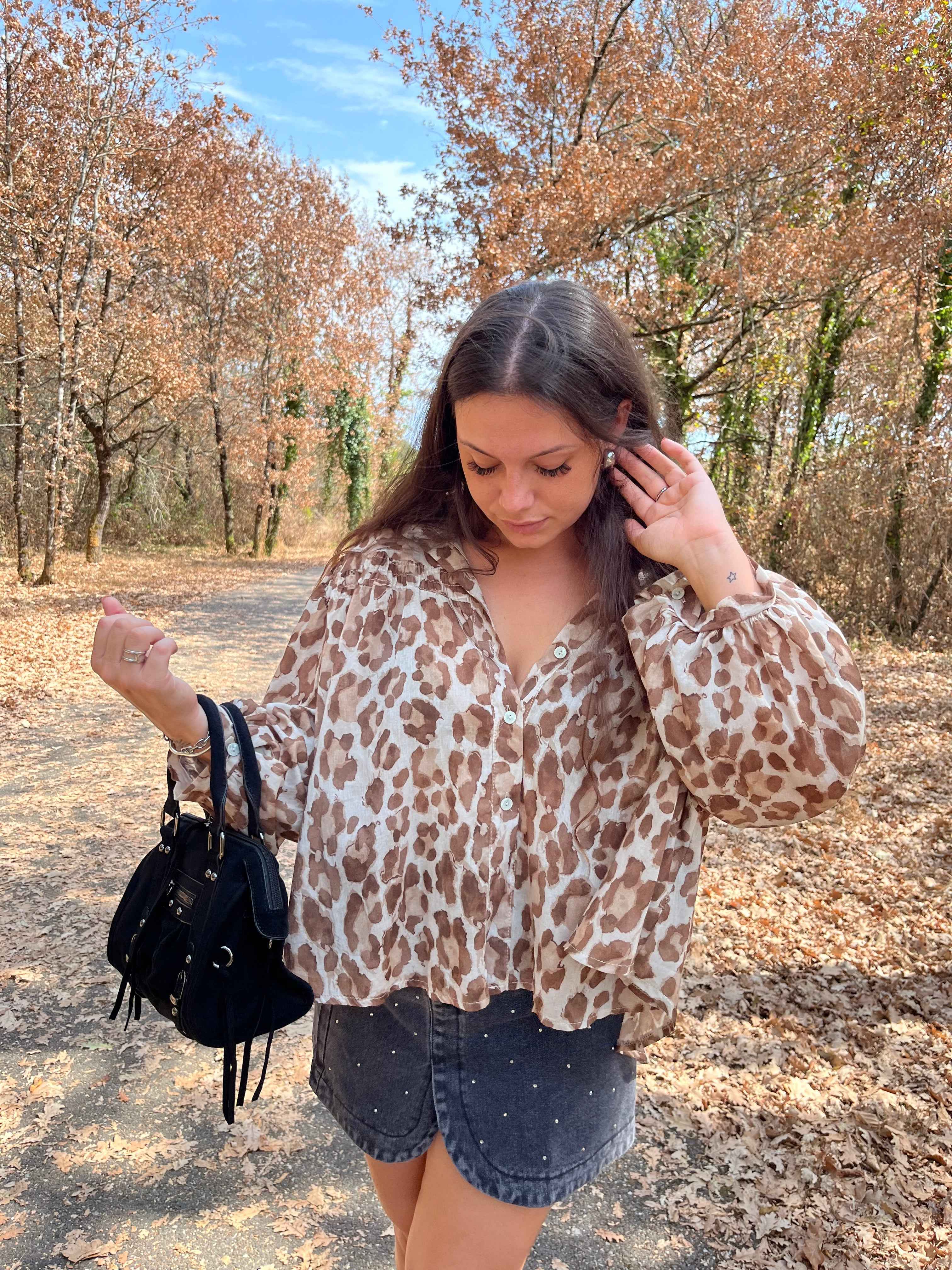BLOUSE FLUIDE LÉOPARD
