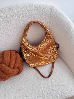 SAC CAMEL LÉOPARD CUIR