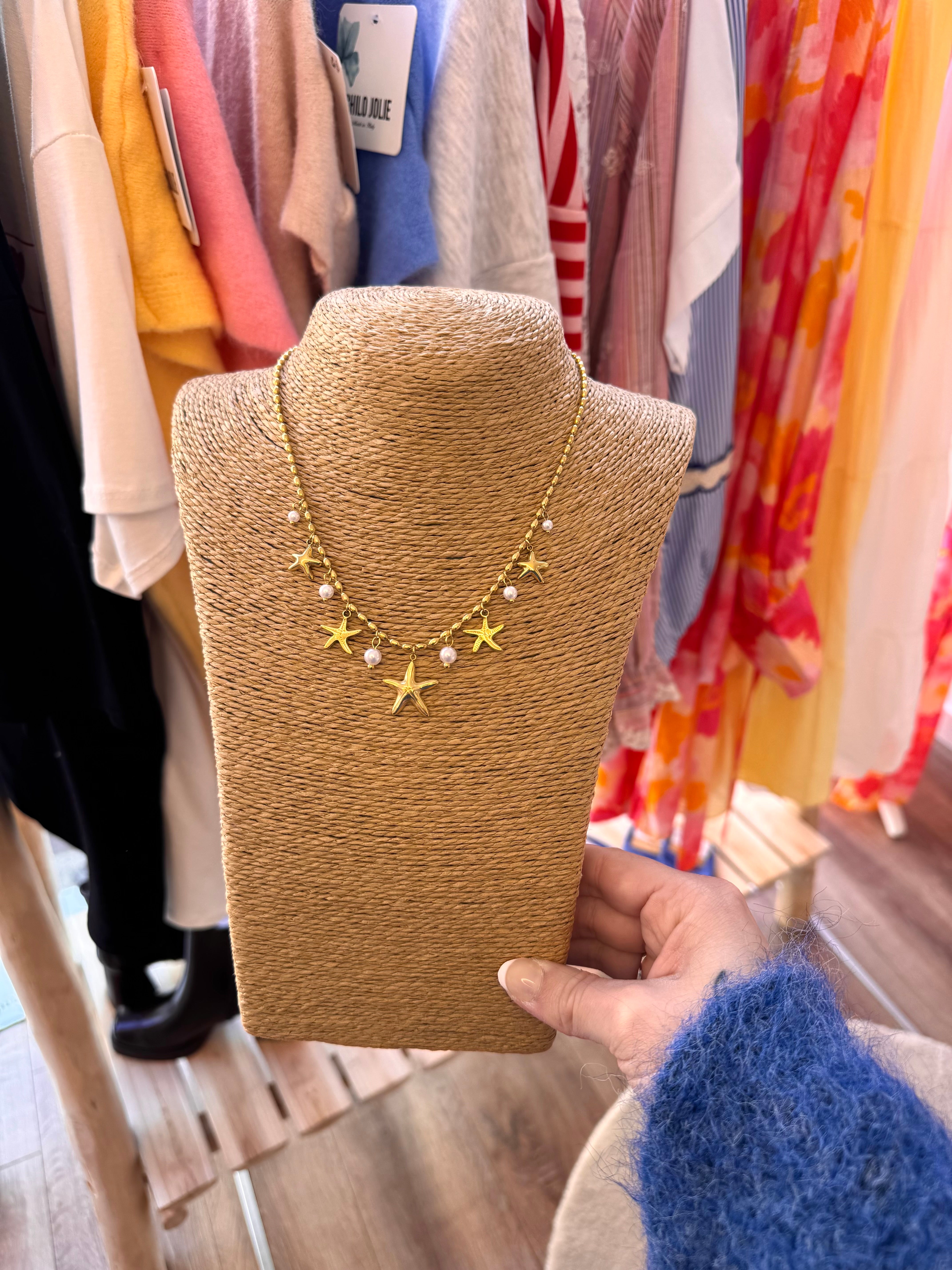 COLLIER ÉTOILE DE MER DORÉ