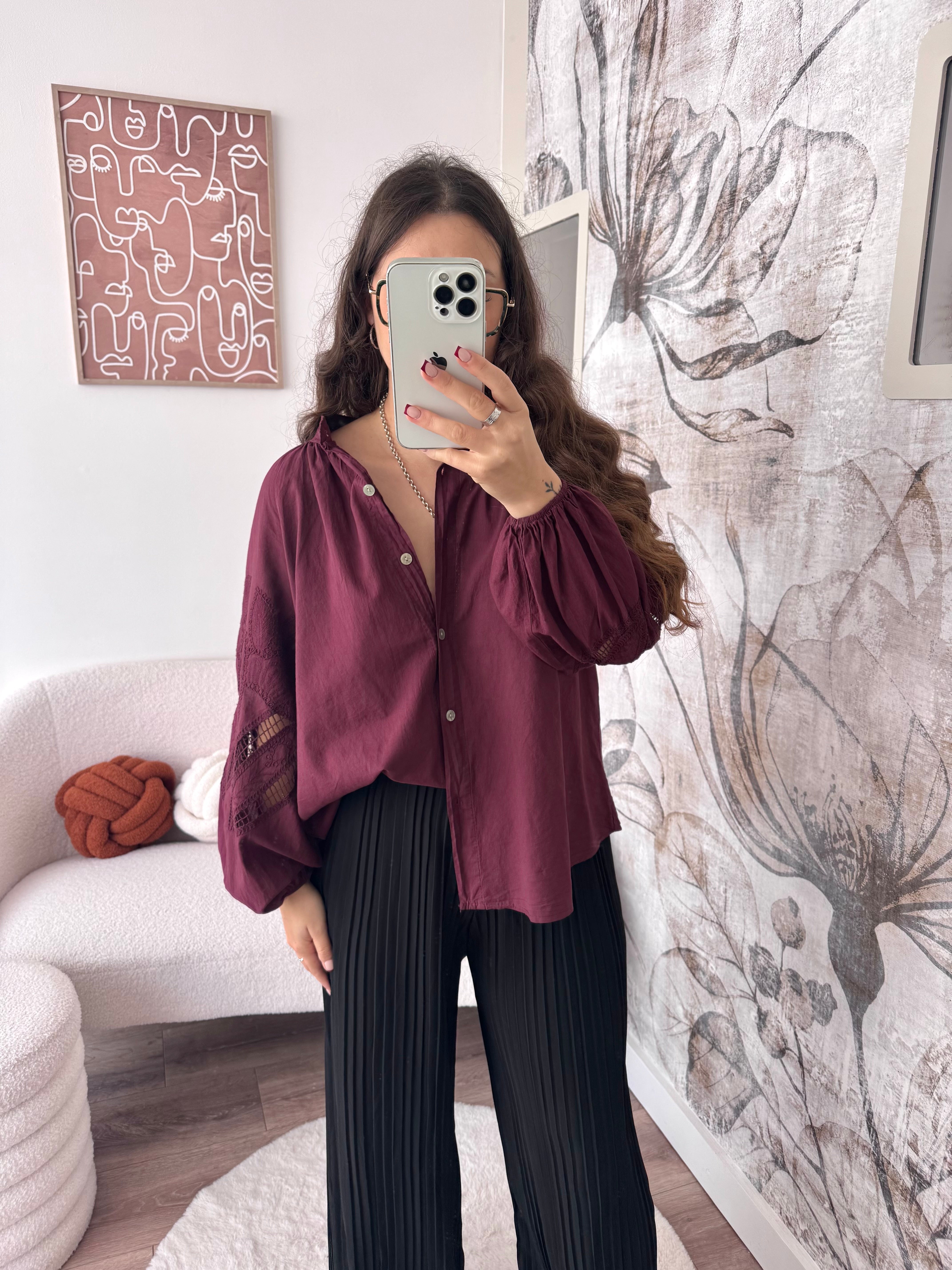 BLOUSE MOKA BORDEAUX