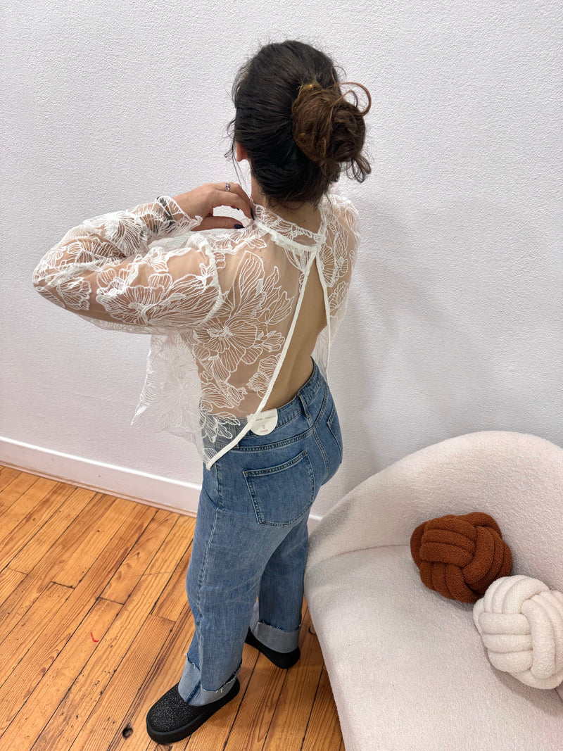 HAUT DENTELLE DOS NU