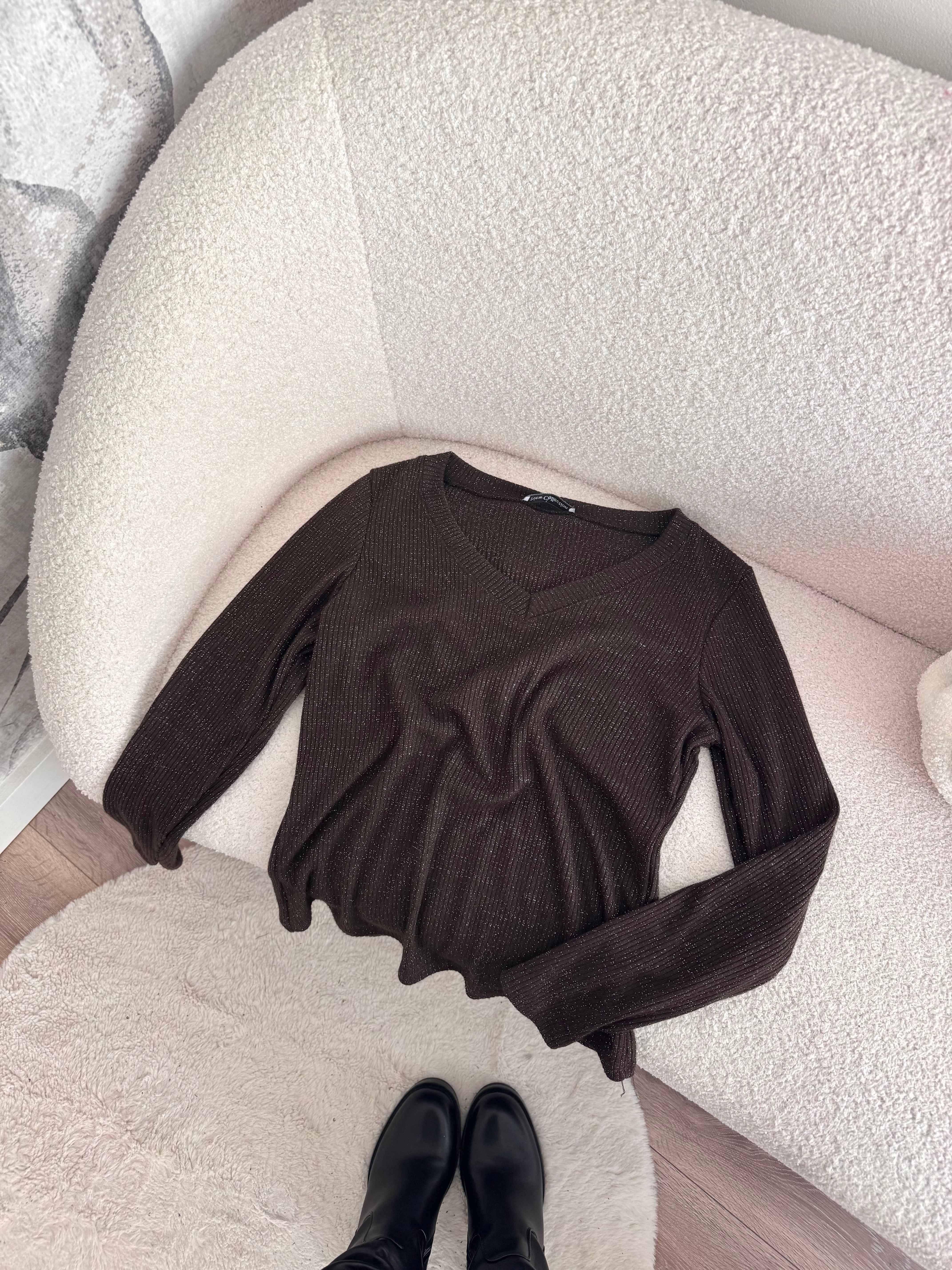 TOP À PAILLETTE CHOCO