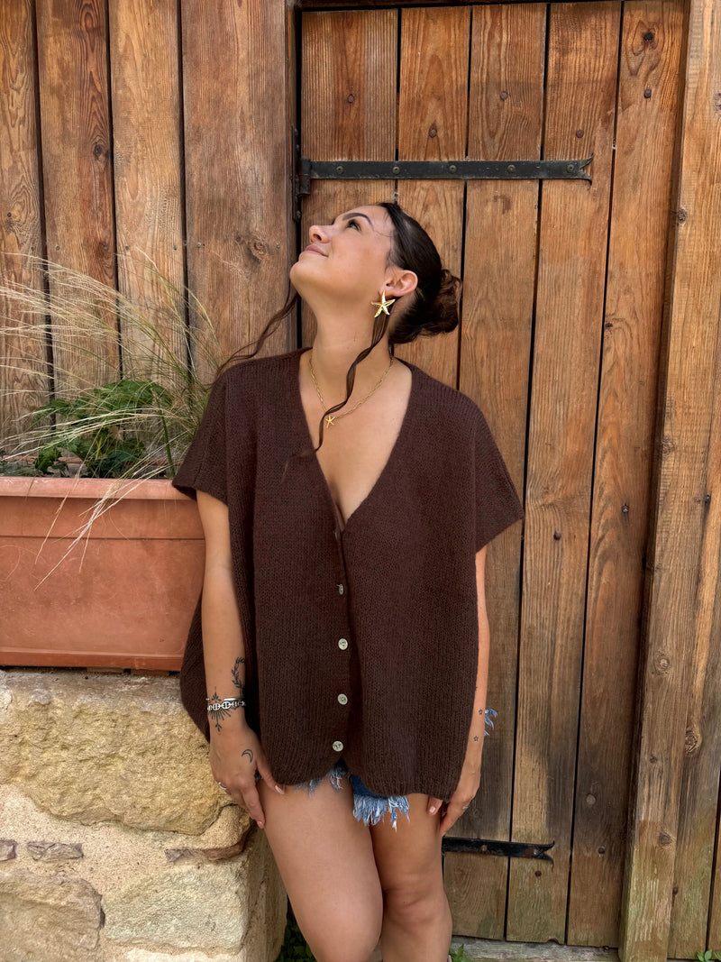 GILET SANS MANCHE CHOCOLAT
