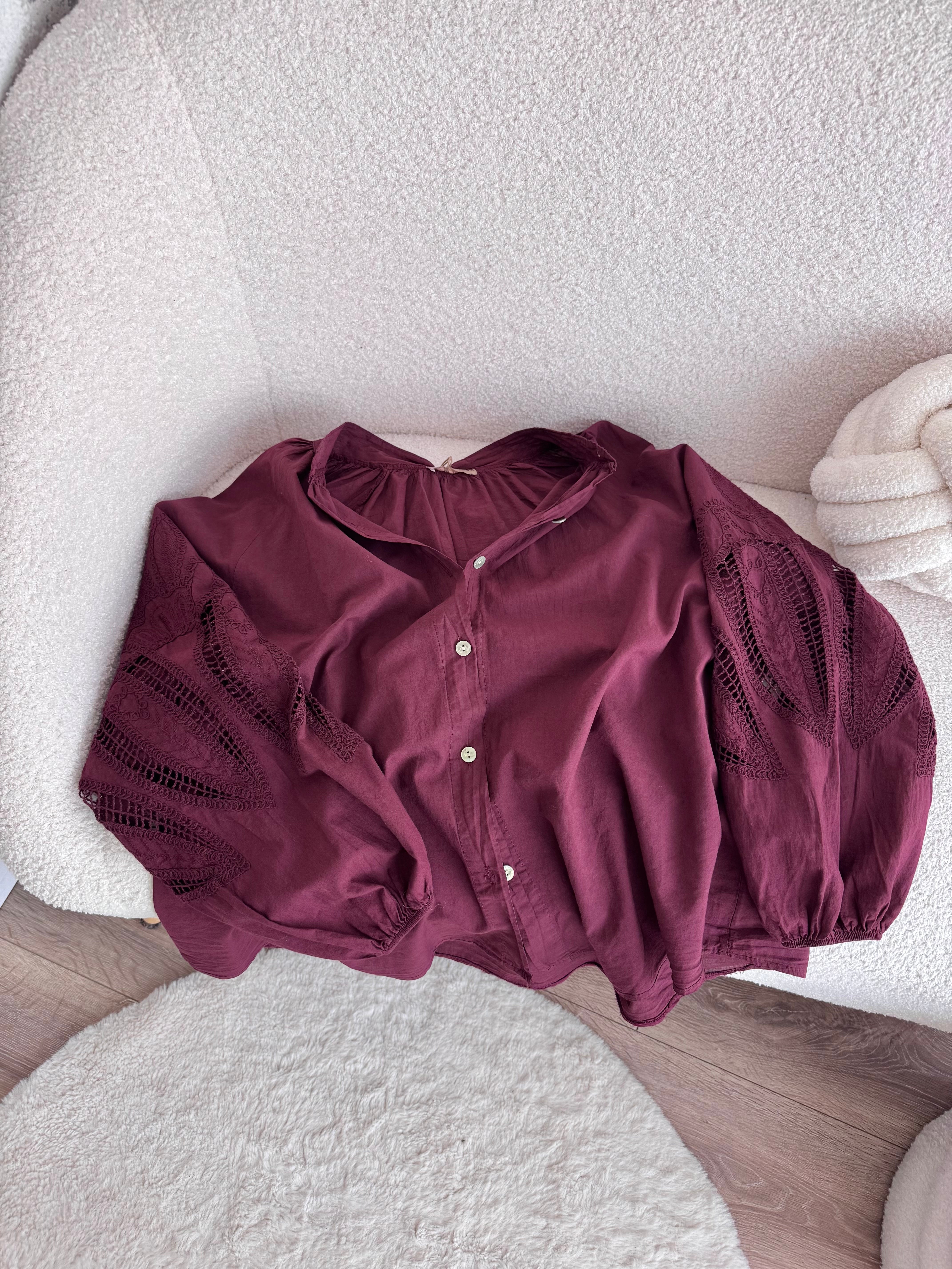 BLOUSE MOKA BORDEAUX