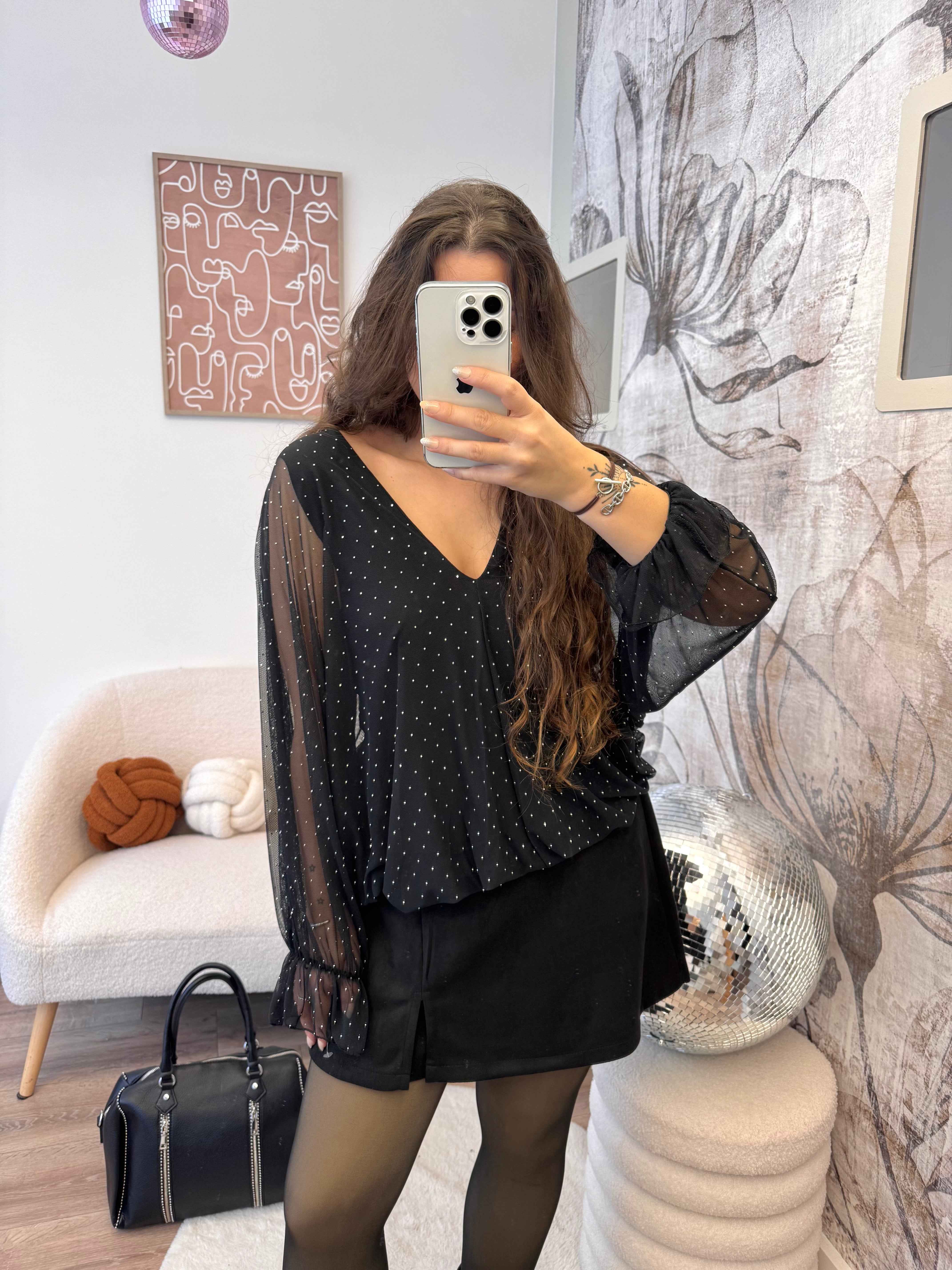 BLOUSE STRASS