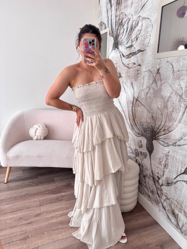 ROBE VOLUMINEUSE BEIGE