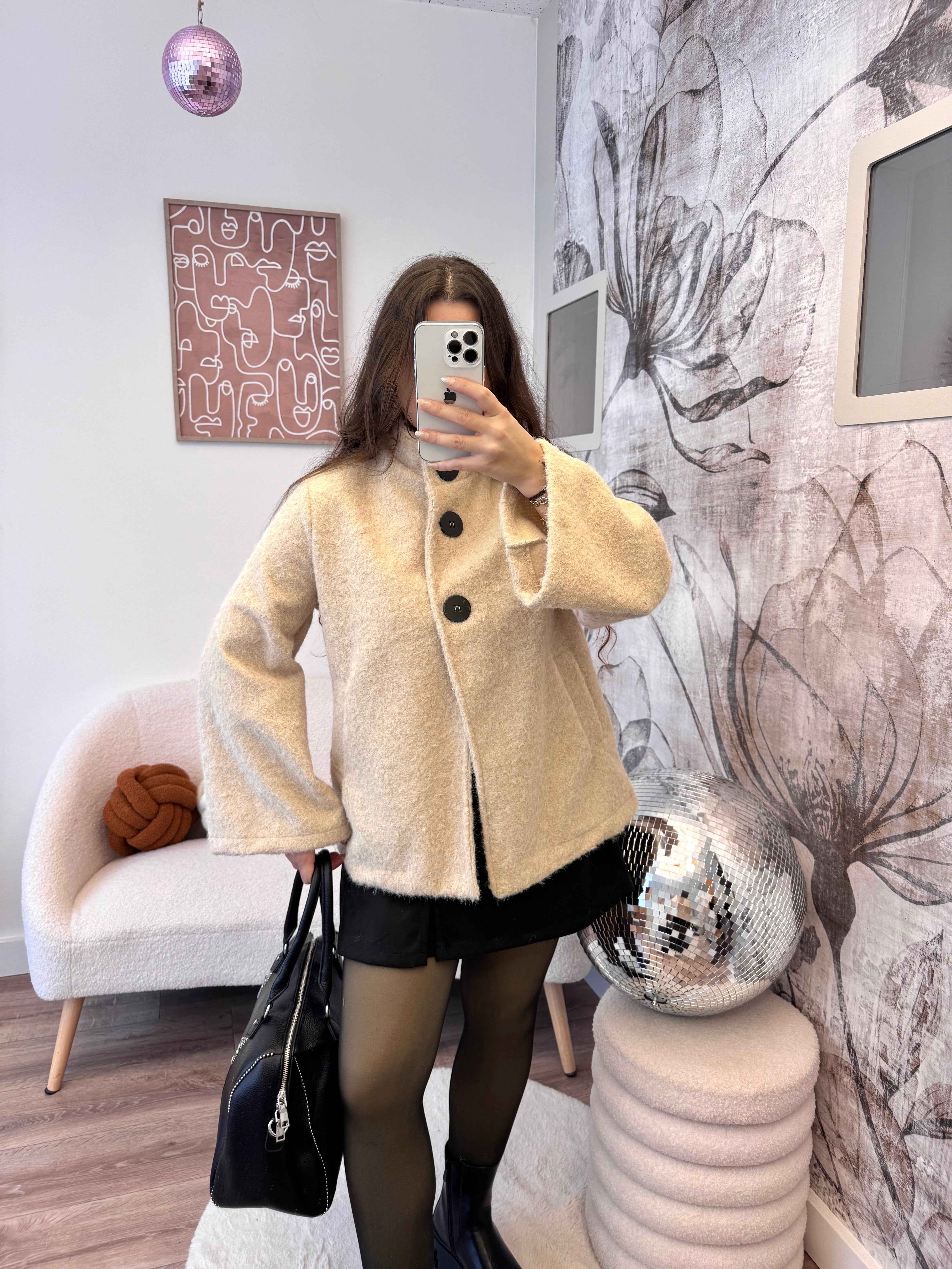 VESTE PALOMA BEIGE 100% COTON