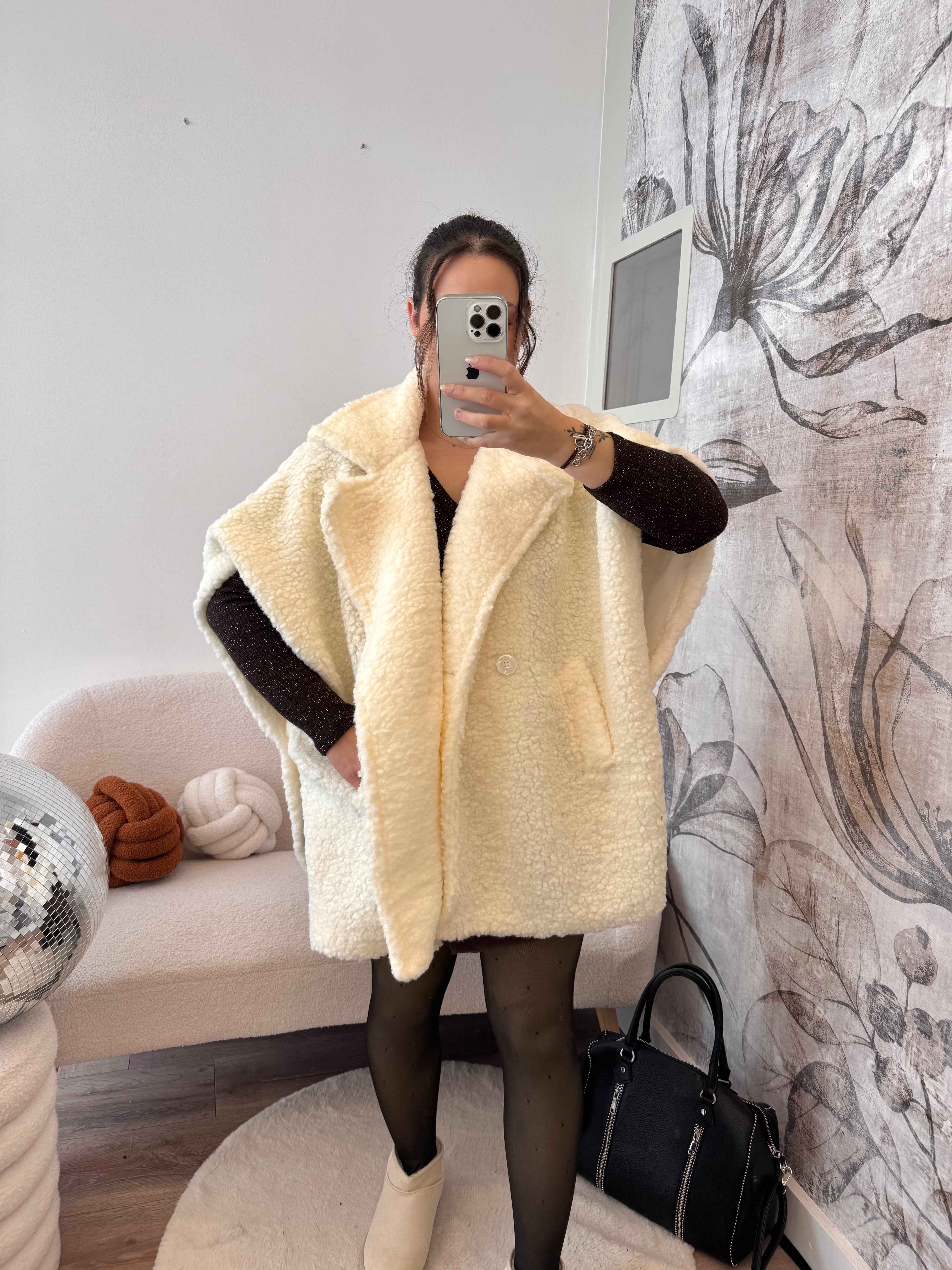 GILET MOUMOUTE SANS MANCHE BEIGE