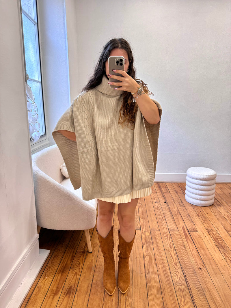 PONCHO BEIGE