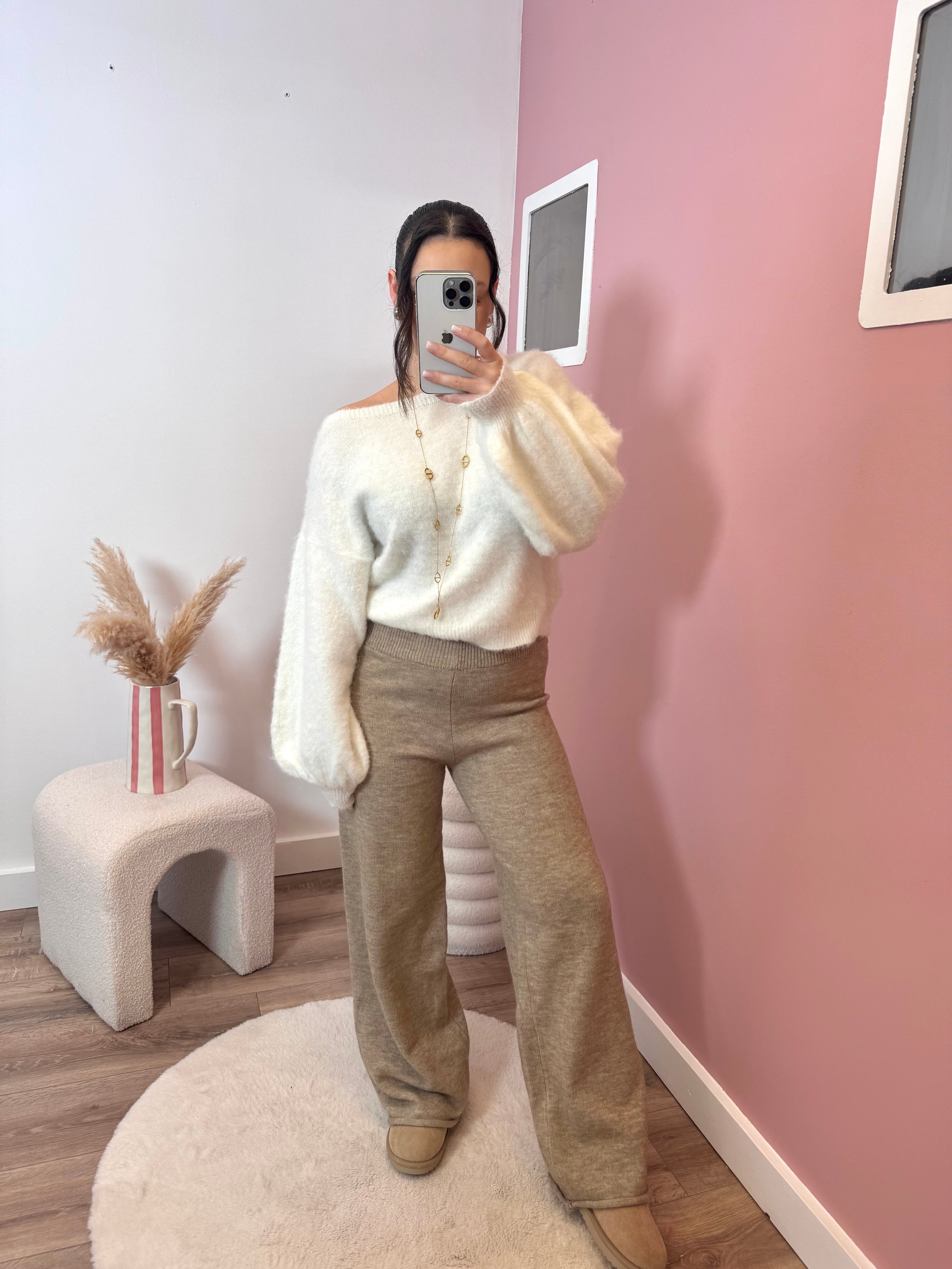 PANTALON COSY TAUPE