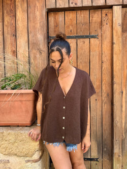 GILET SANS MANCHE CHOCOLAT