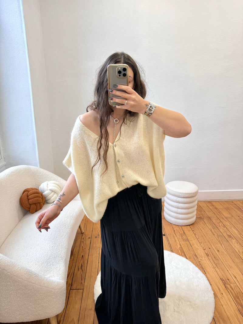 GILET BEIGE SANS MANCHE