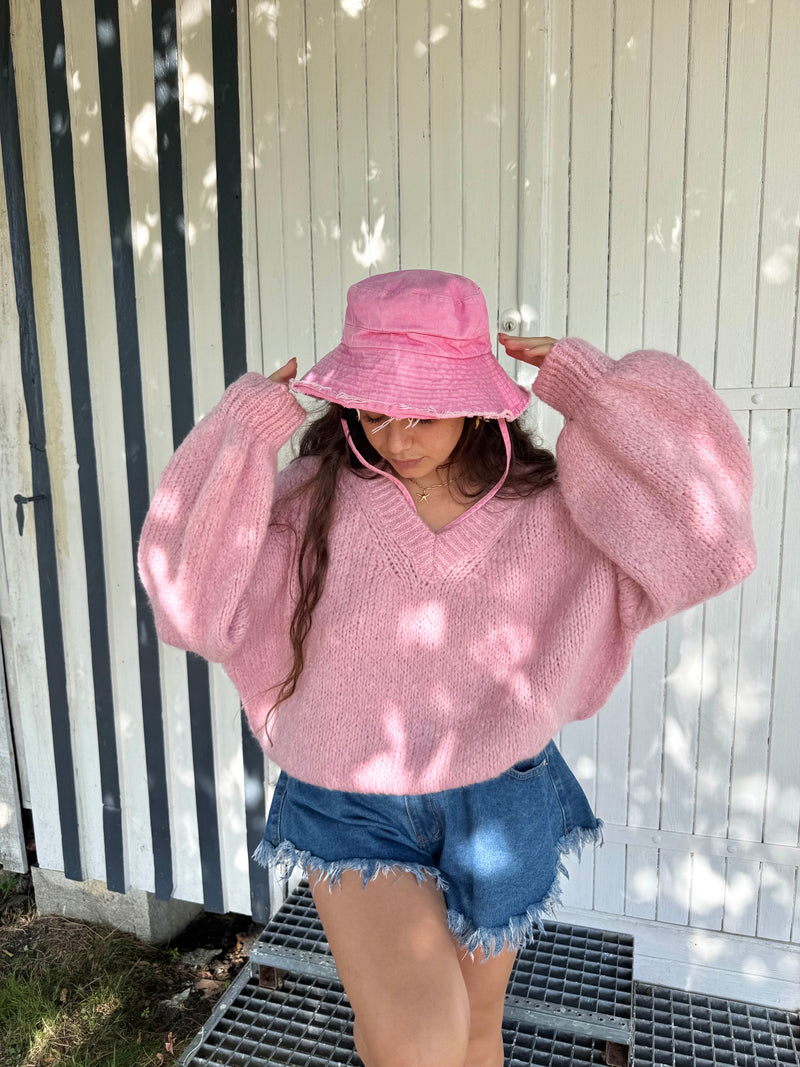 PULL FLUFFY MOHAIR ROSE