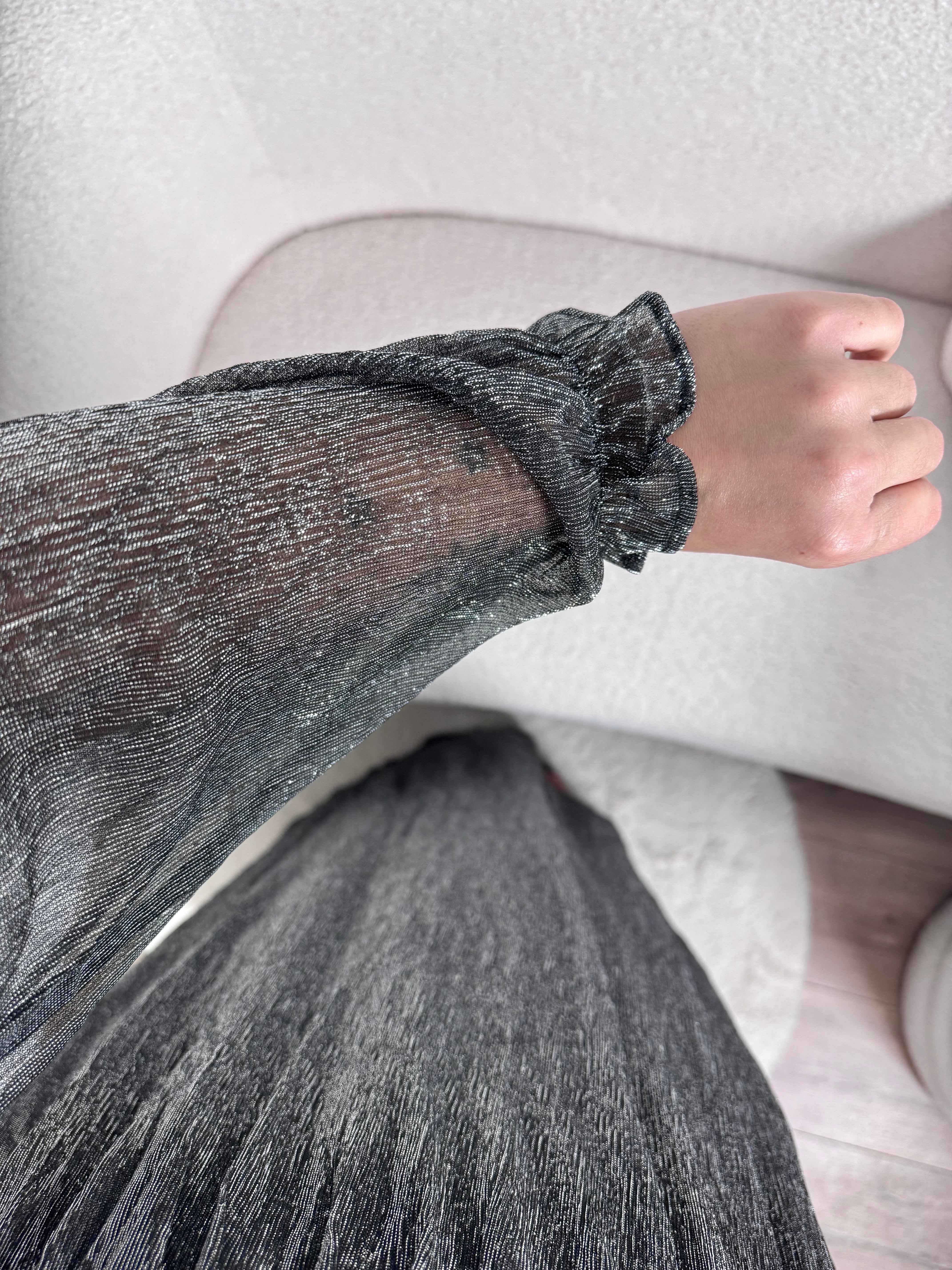 ROBE LONGUE IRISÉE ARGENTÉ