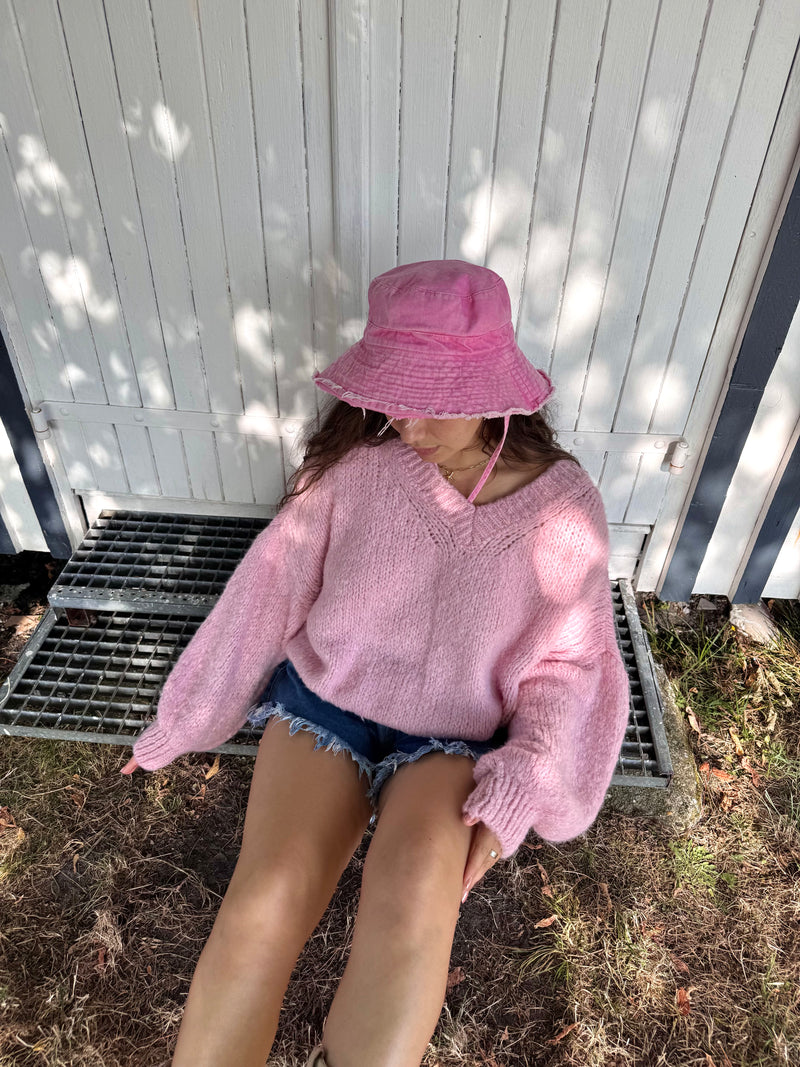 PULL FLUFFY MOHAIR ROSE