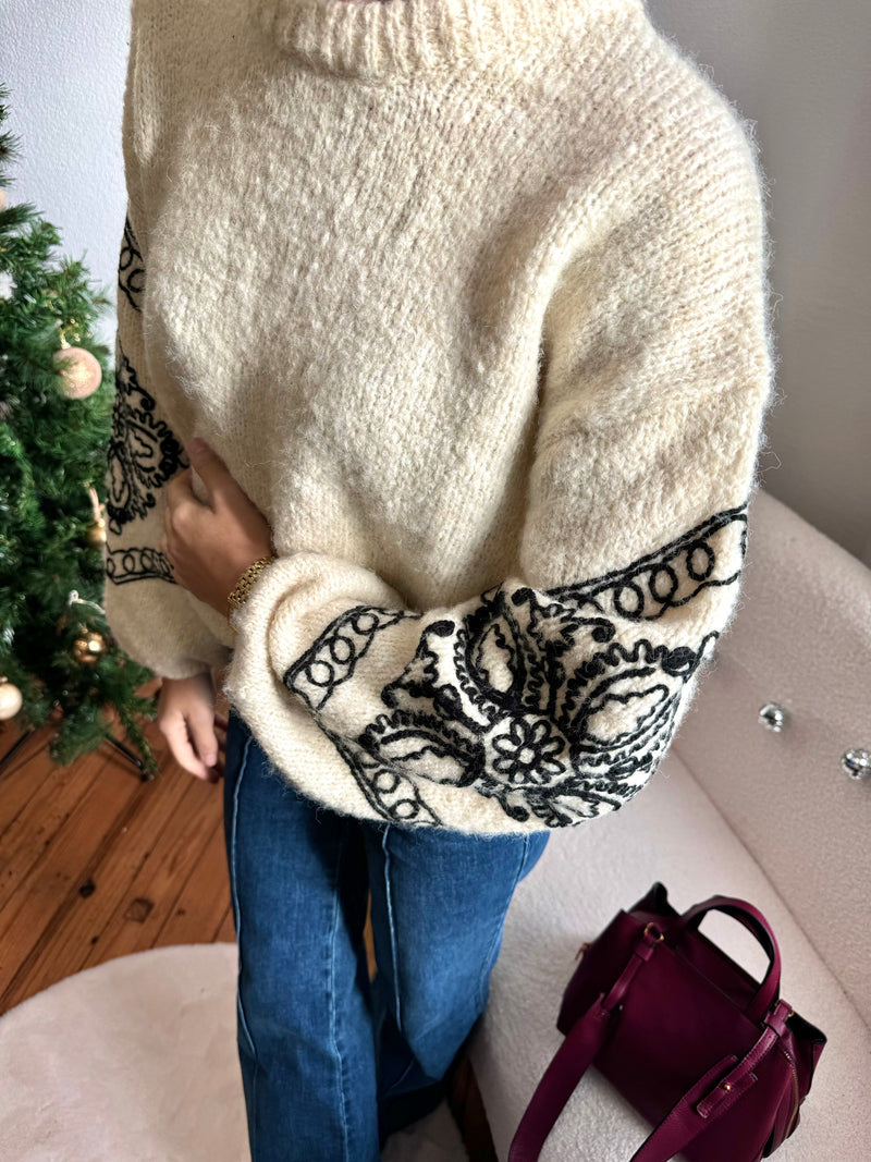 PULL BOHÈME BEIGE