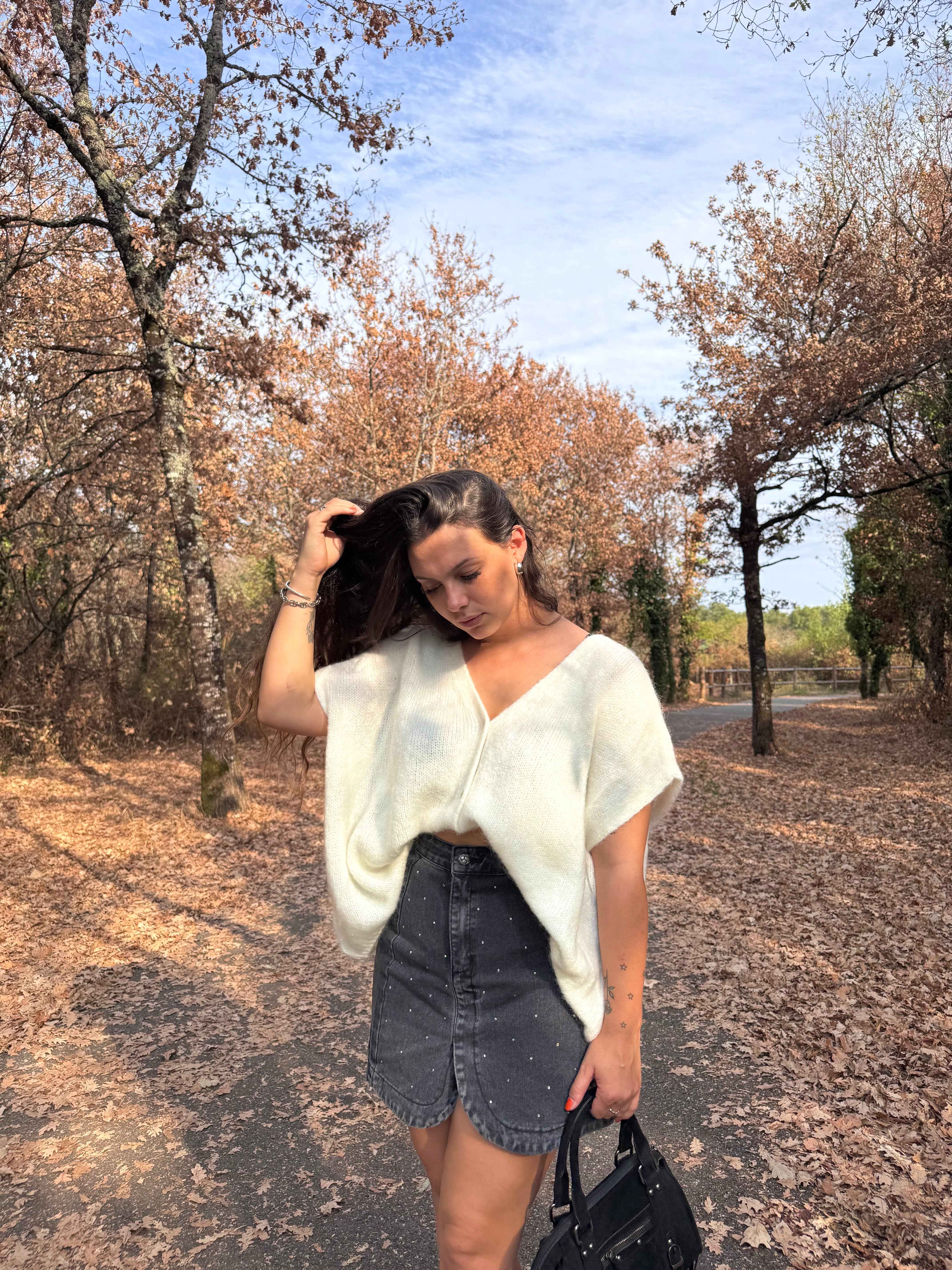 JUPE EN JEANS STRASS