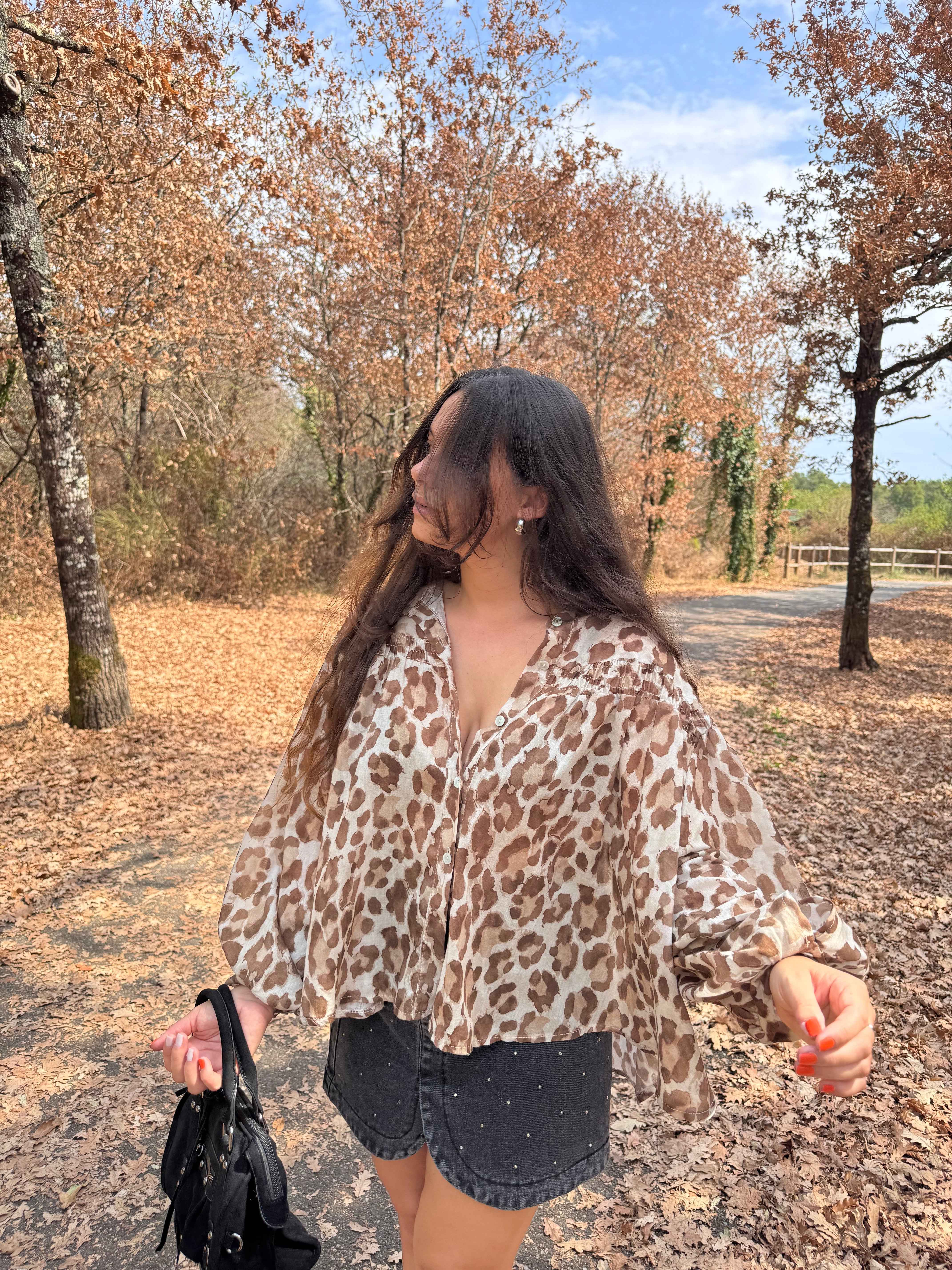 BLOUSE FLUIDE LÉOPARD