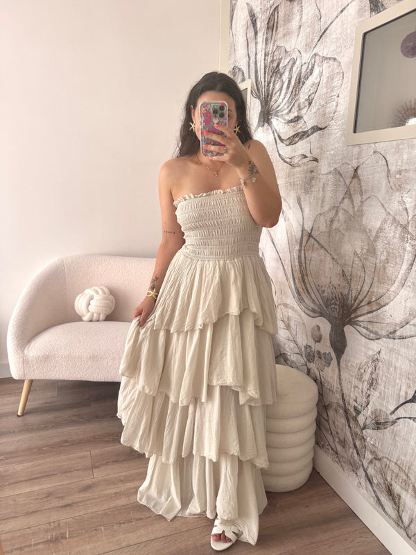 ROBE VOLUMINEUSE BEIGE