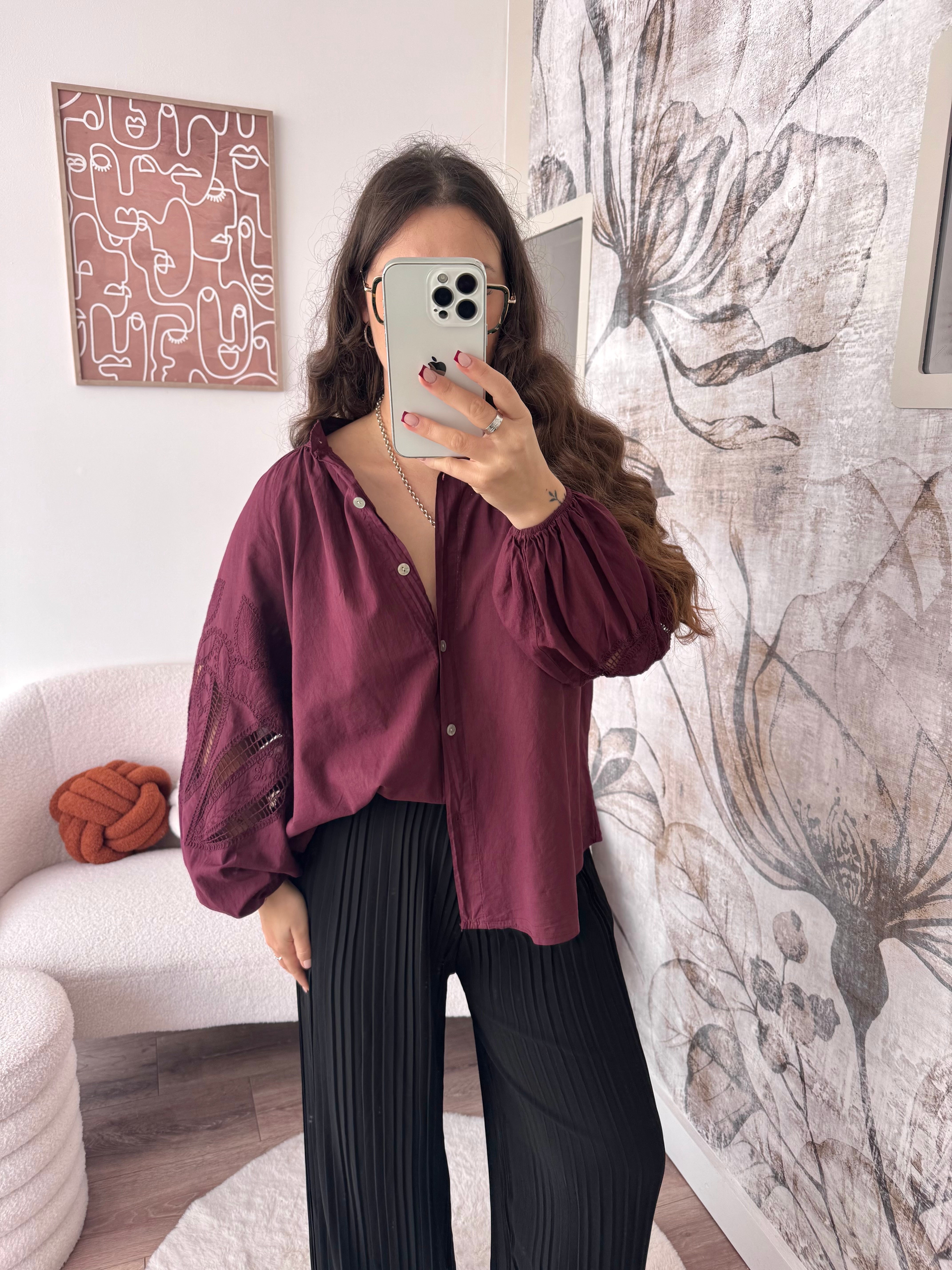 BLOUSE MOKA BORDEAUX