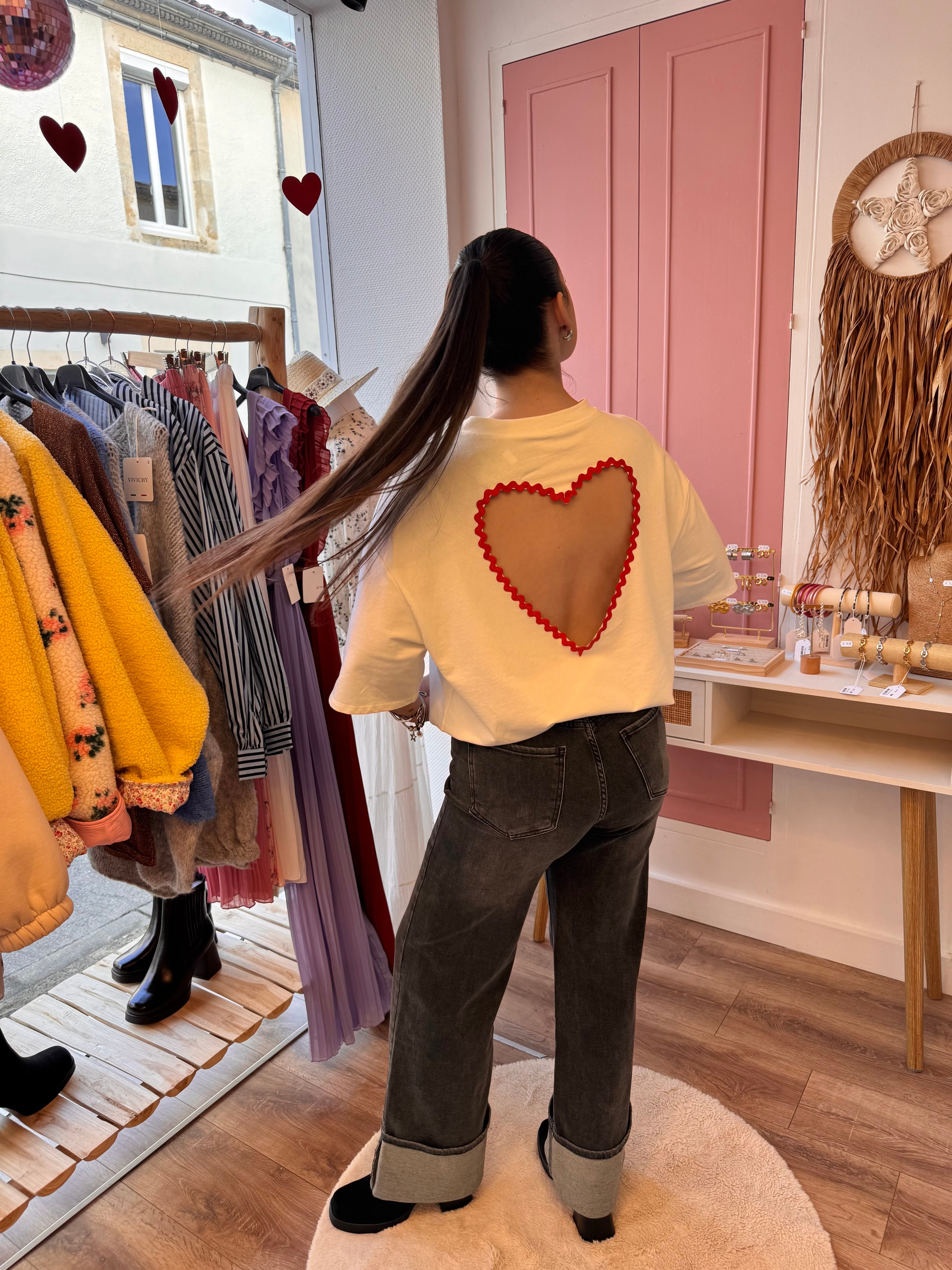 PRECOMMANDE T-SHIRT COUP DE COEUR BLANC ( expédition début de semaine