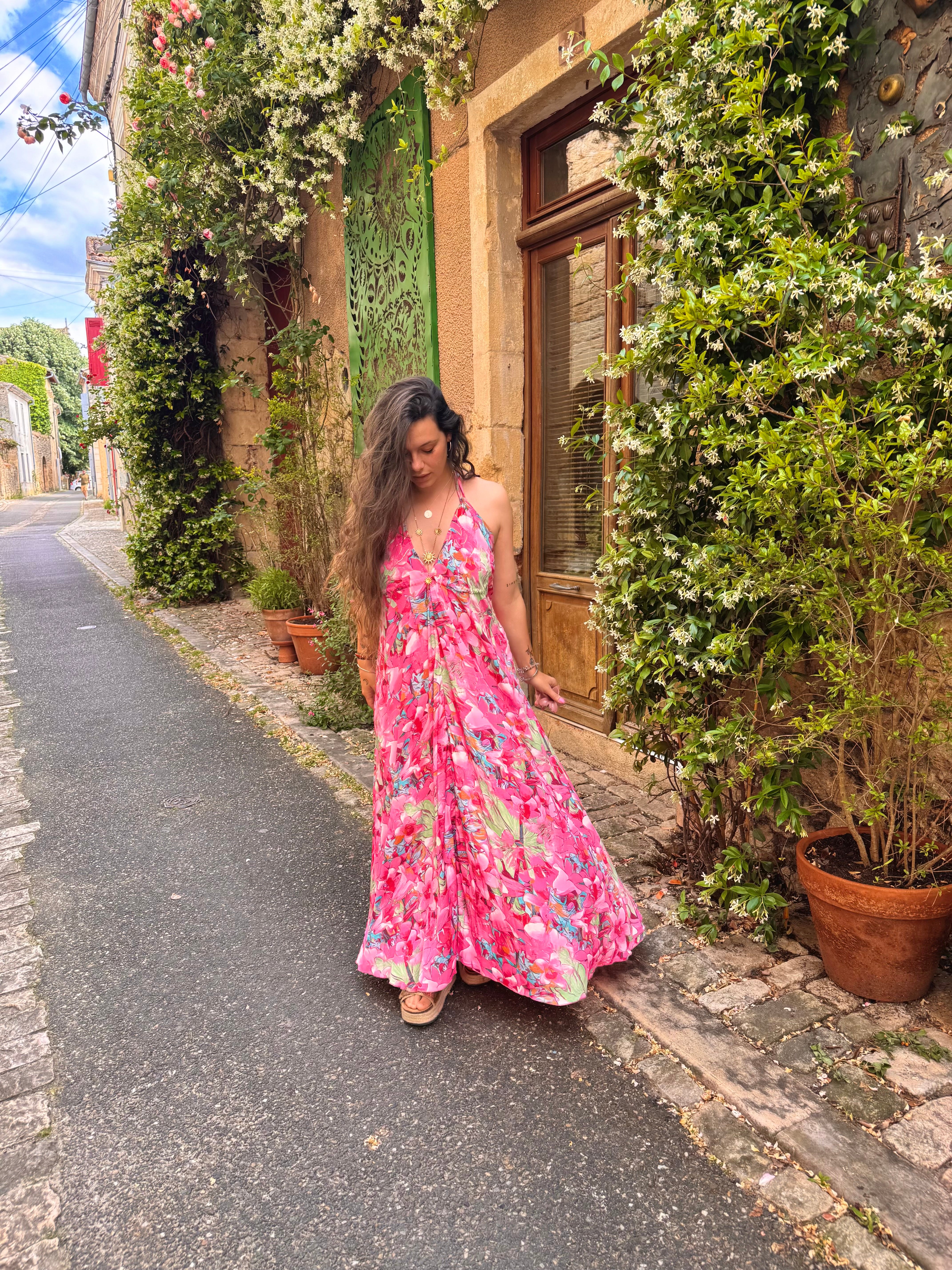 PRECOMMANDE ROBE BOHÈME ROSE ( expédition dans la semaine )