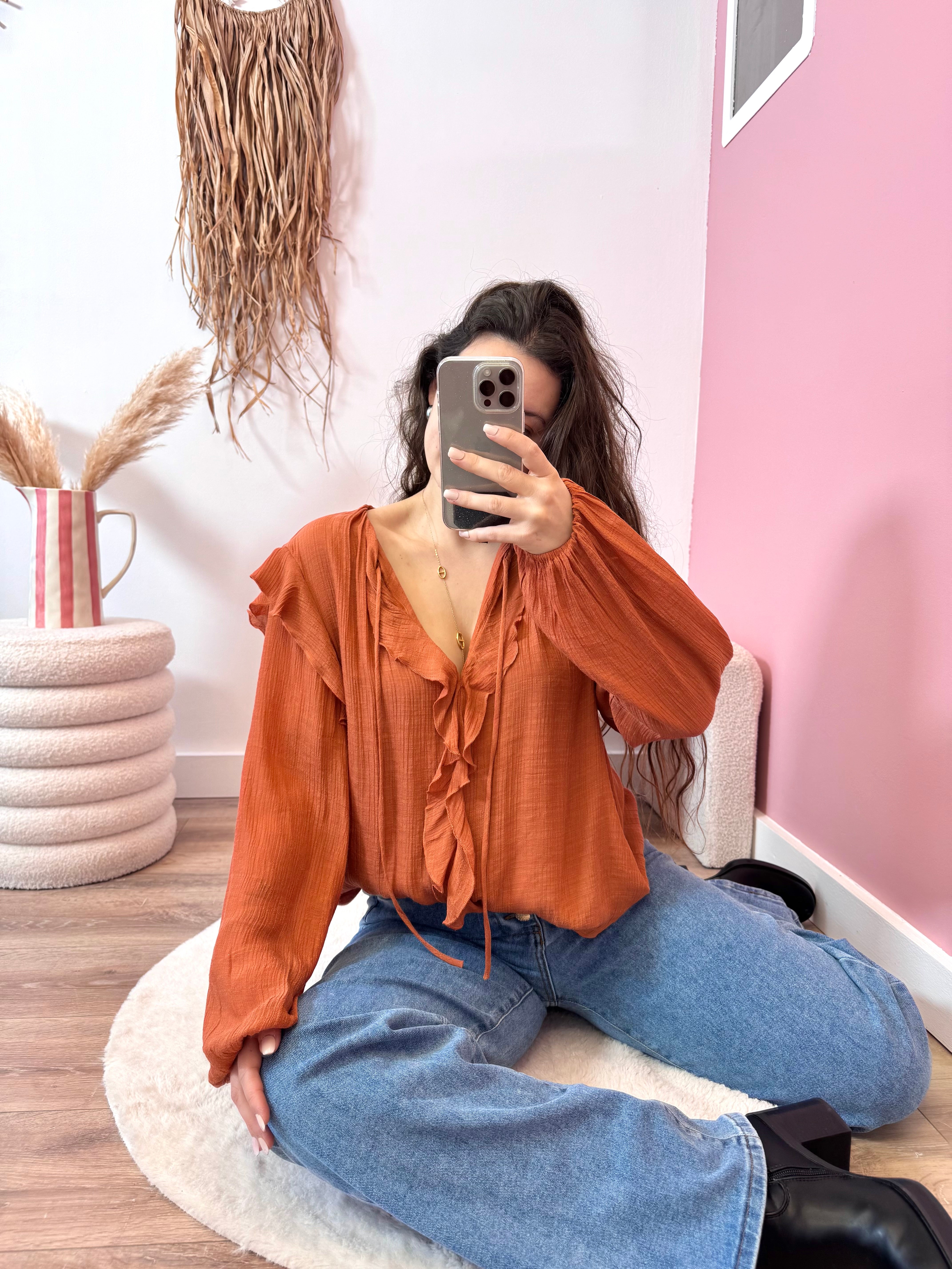 BLOUSE SOLEIL TERRACOTTA