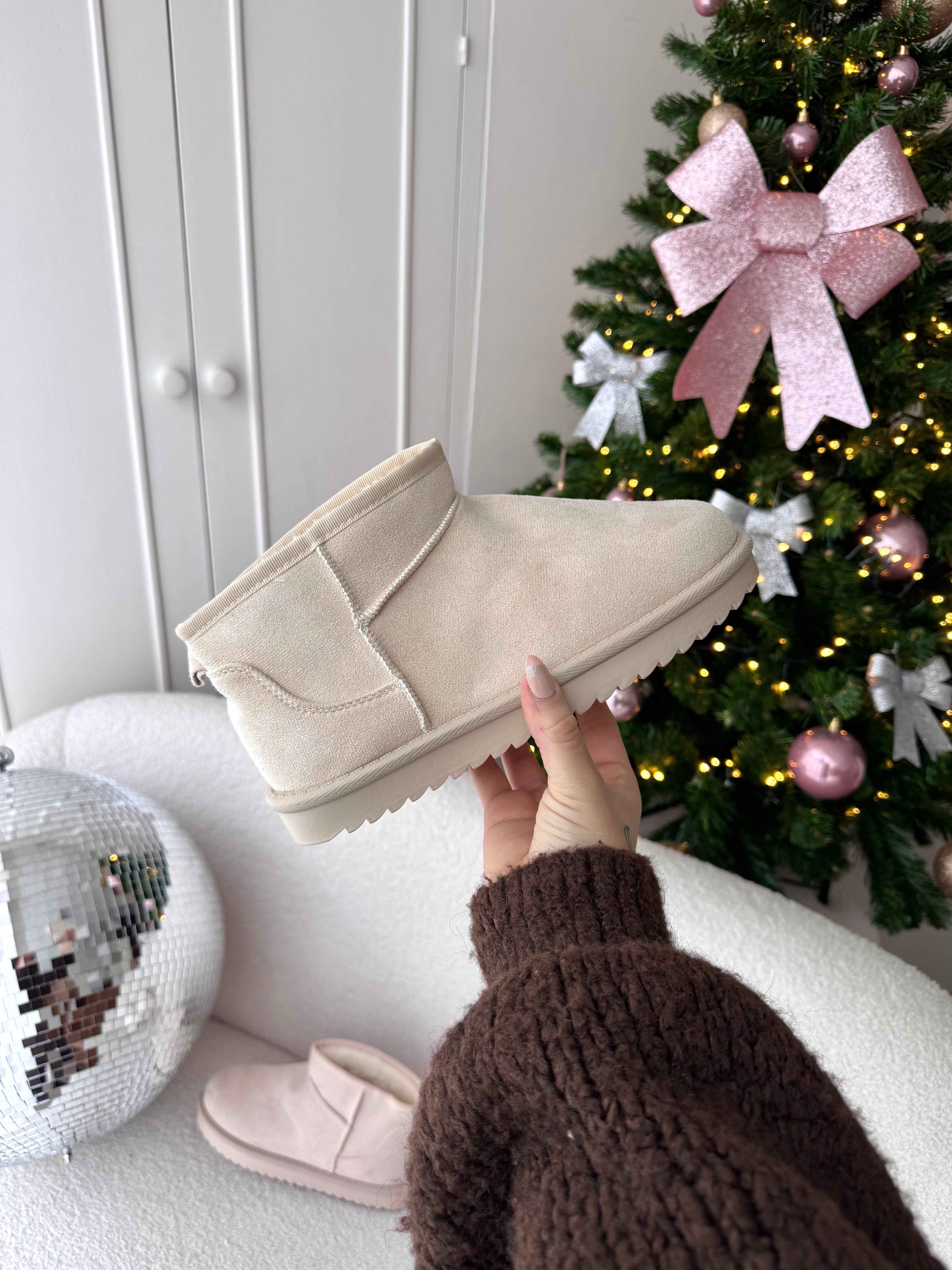 BOOTS BEIGE FOURRÉES