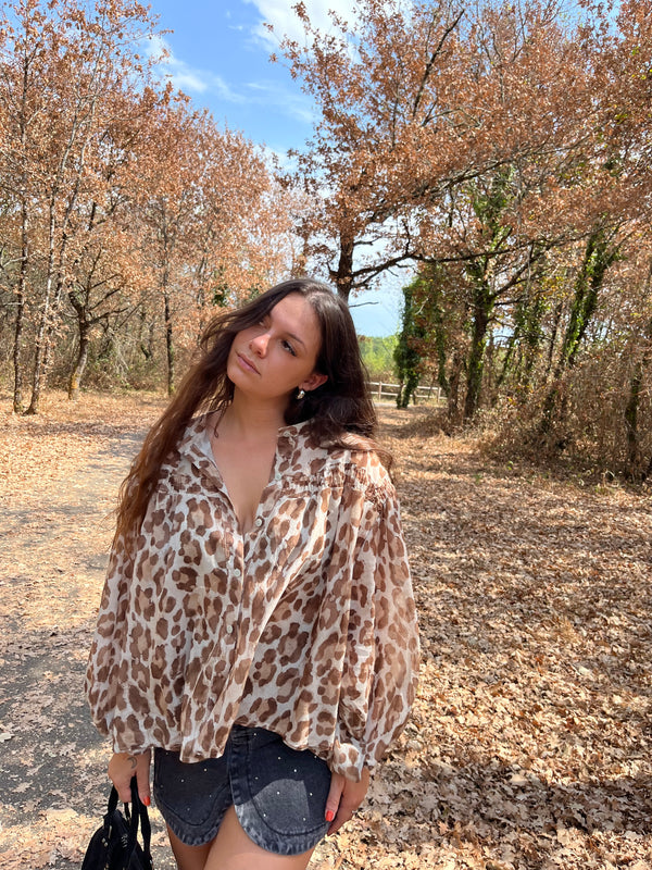 BLOUSE FLUIDE LÉOPARD