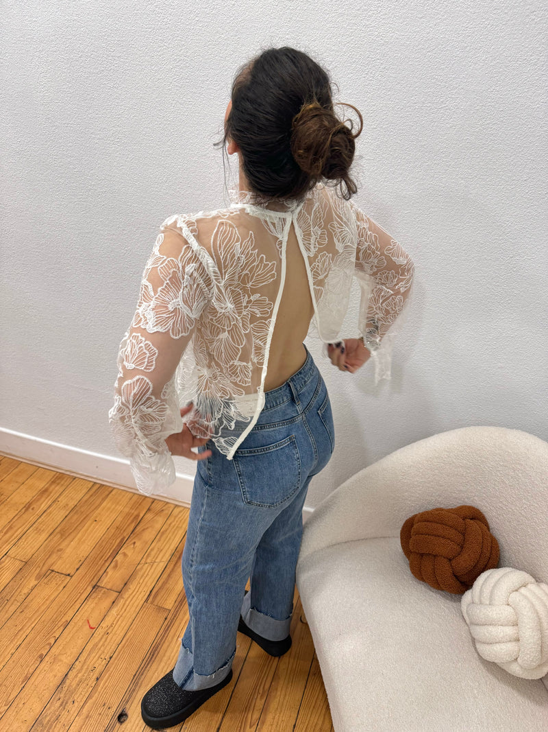 HAUT DENTELLE DOS NU