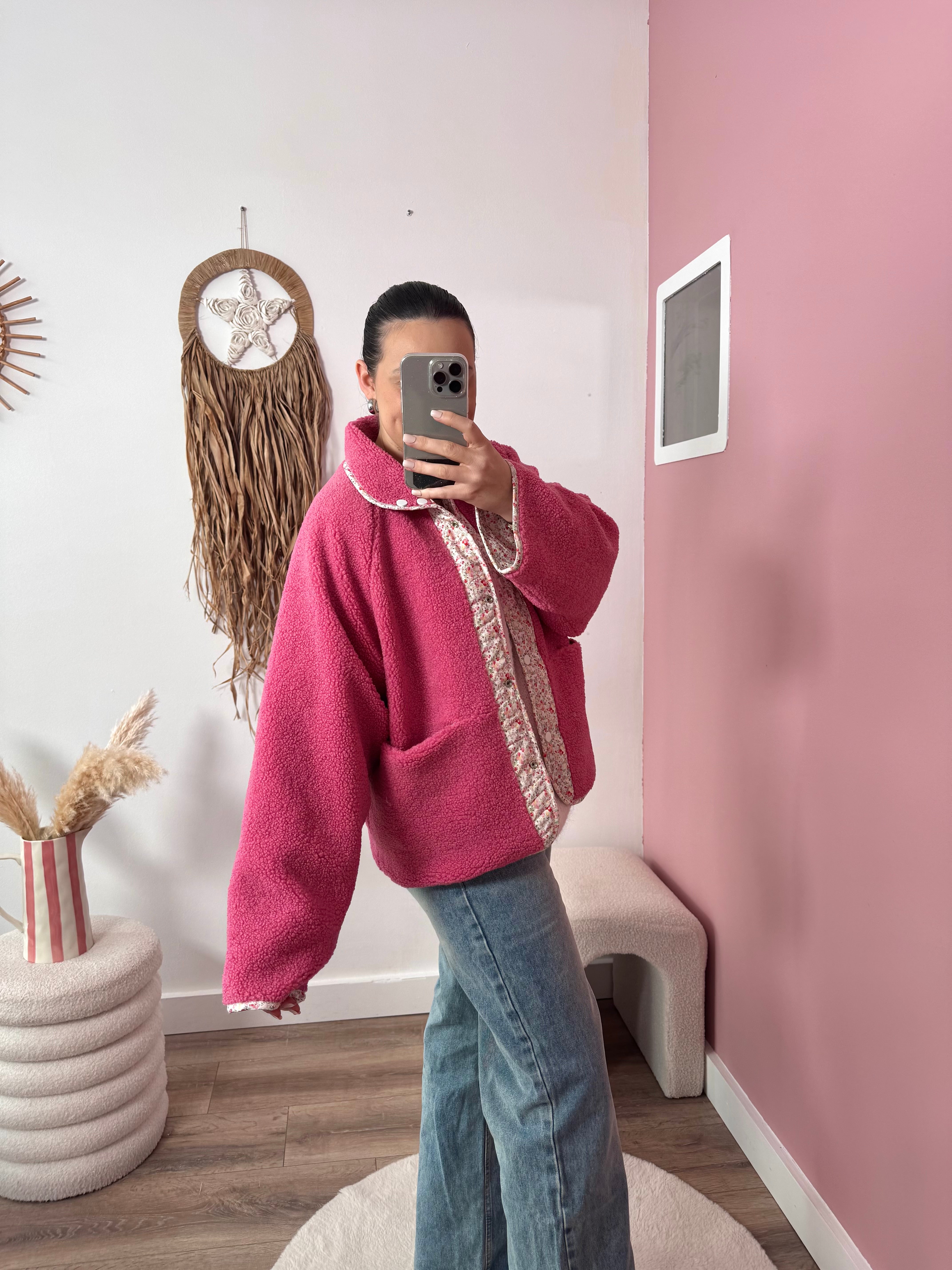 POLAIRE RÉVERSIBLE ROSE