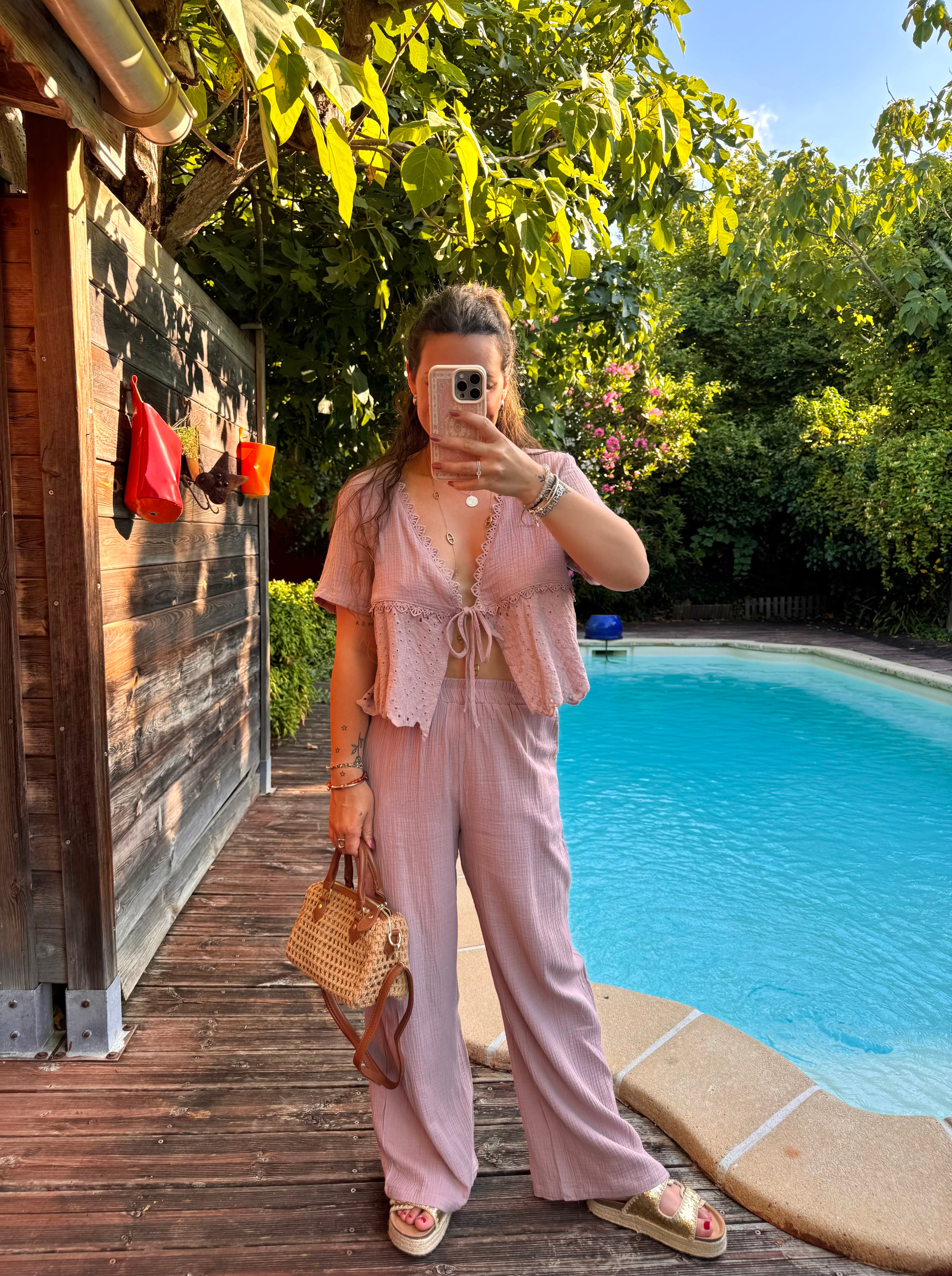 ENSEMBLE VIEUX ROSE