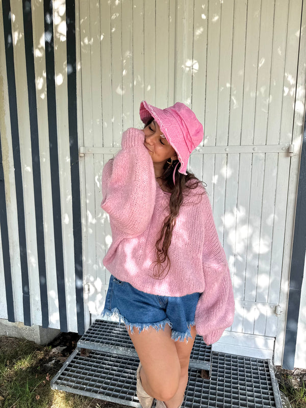 PULL FLUFFY MOHAIR ROSE