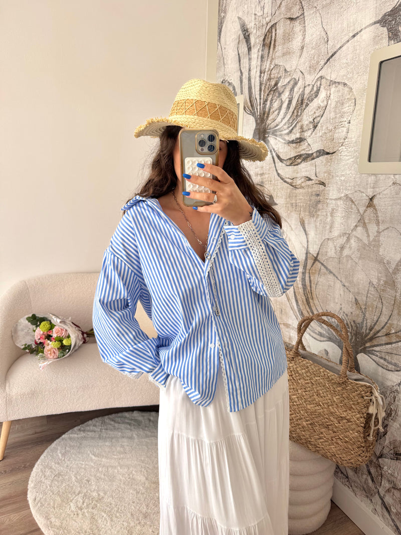 BLOUSE RAYÉ BLEU