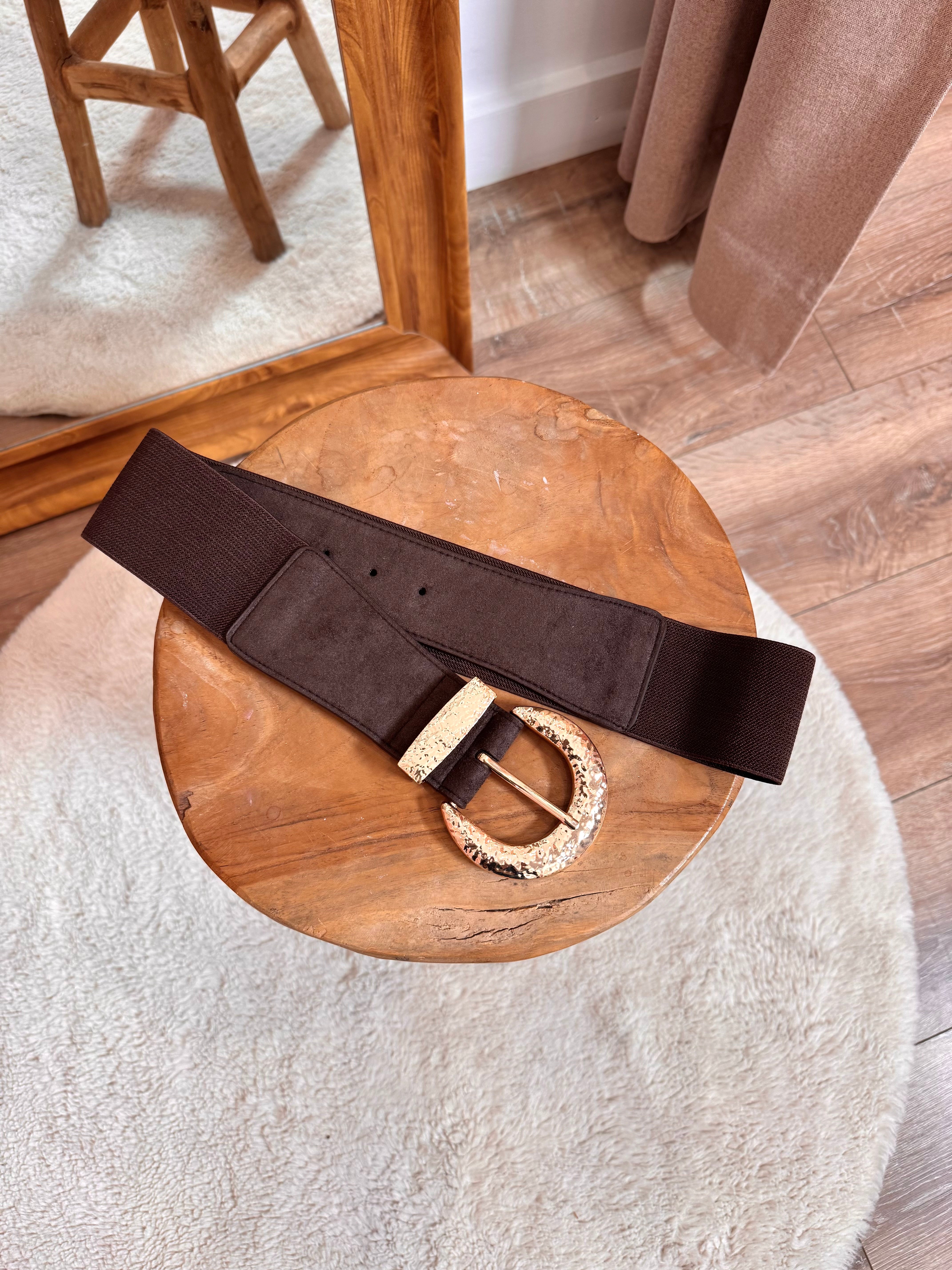 CEINTURE LARGE CHOCO